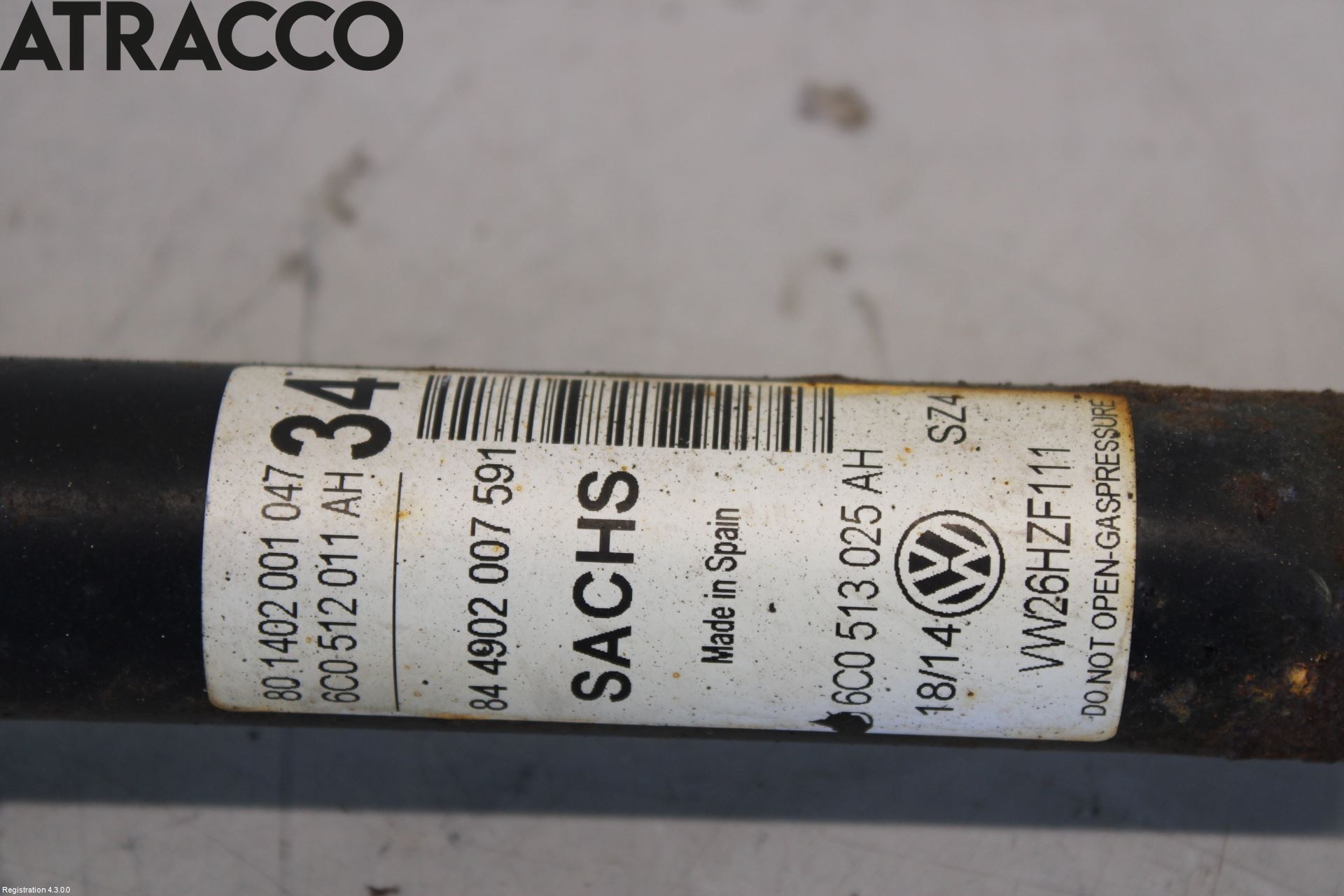 Volkswagen VW POLO 10-17 Støtdemper Bak