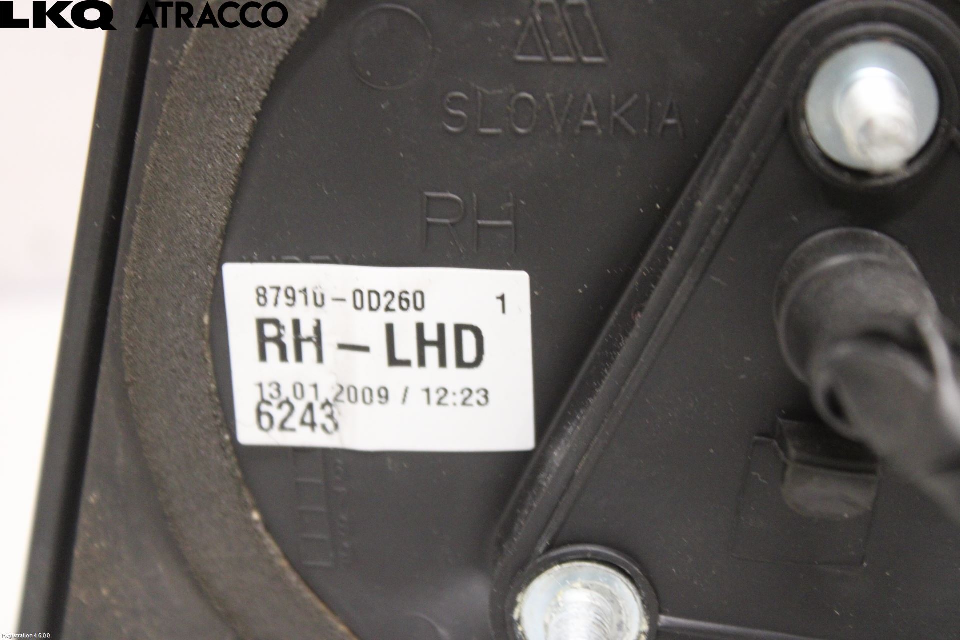 Toyota YARIS XP90 06-11 Speil H M-El Justering