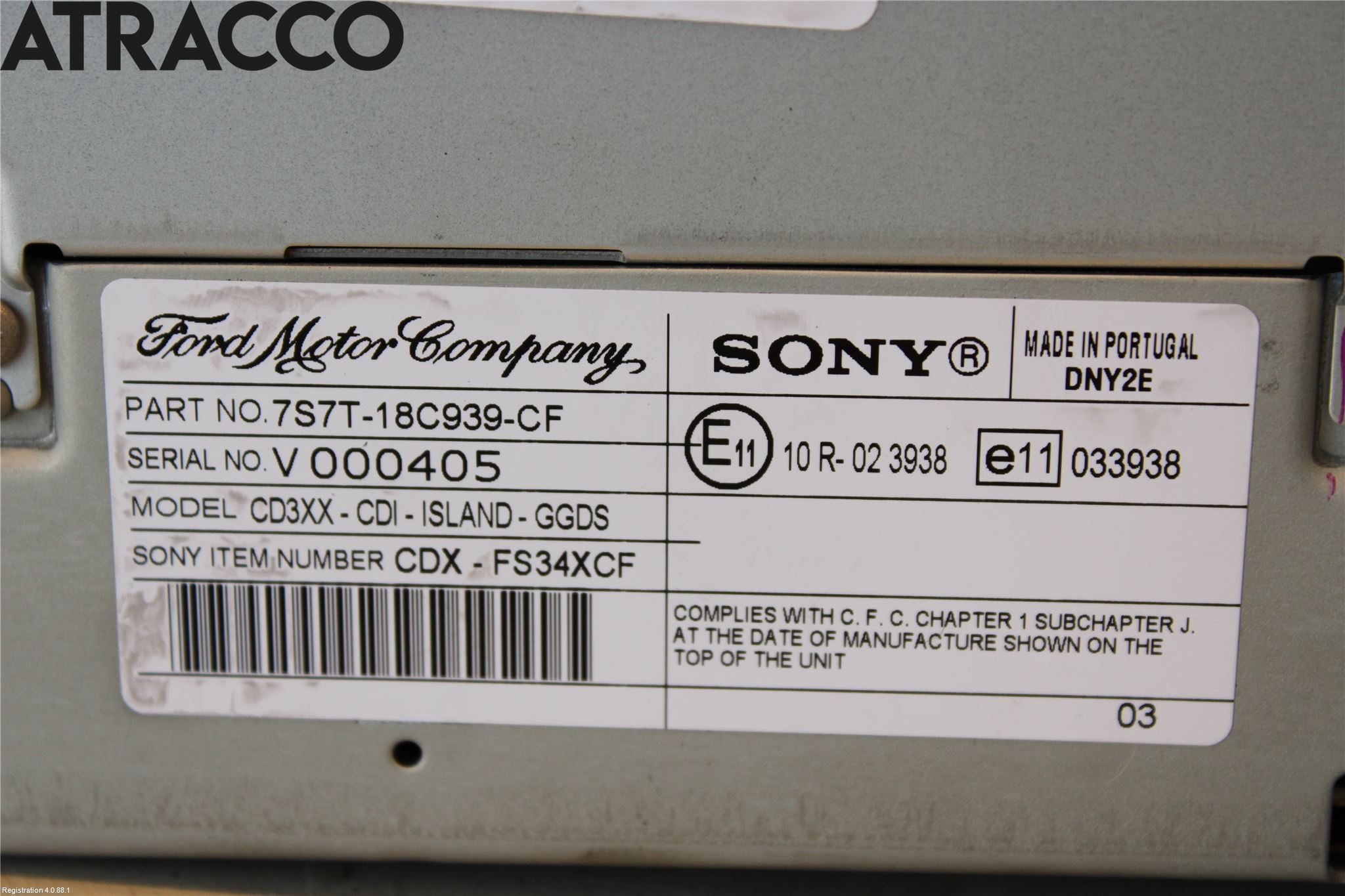 Ford MONDEO 07-15 Stereo Radio Med Cd