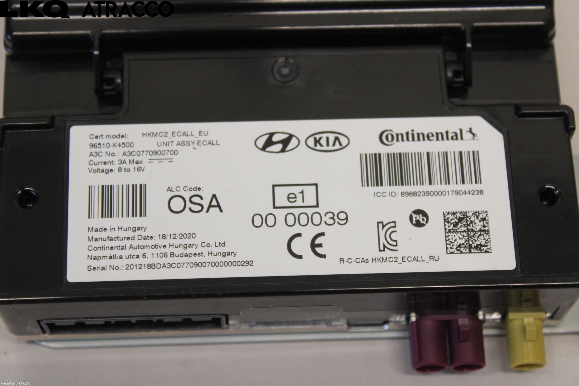 Hyundai KONA/ELECTRIC OS 18-23 Styreenhet Øvrig