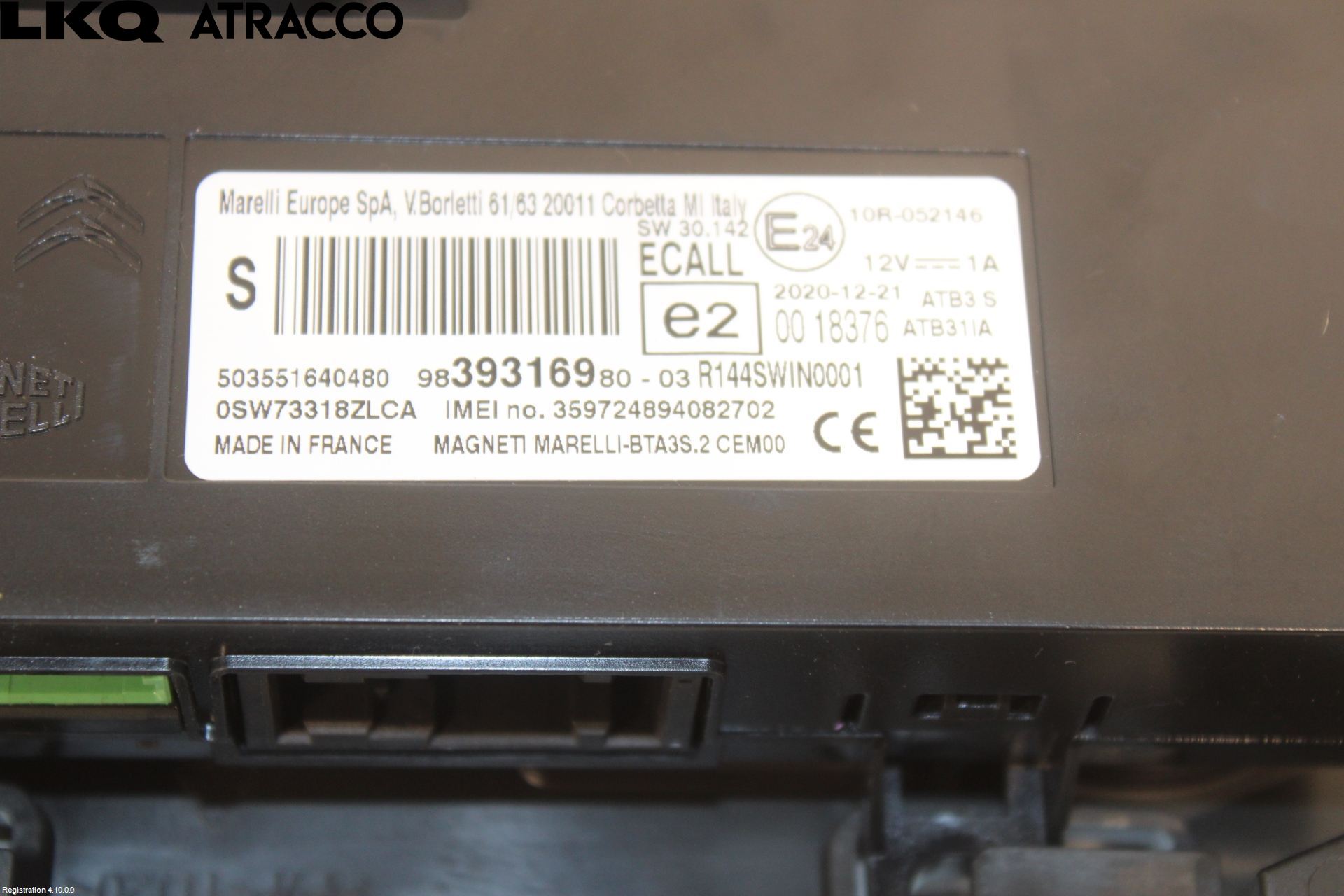 Peugeot 208/E-208 20- Styreenhet Øvrig