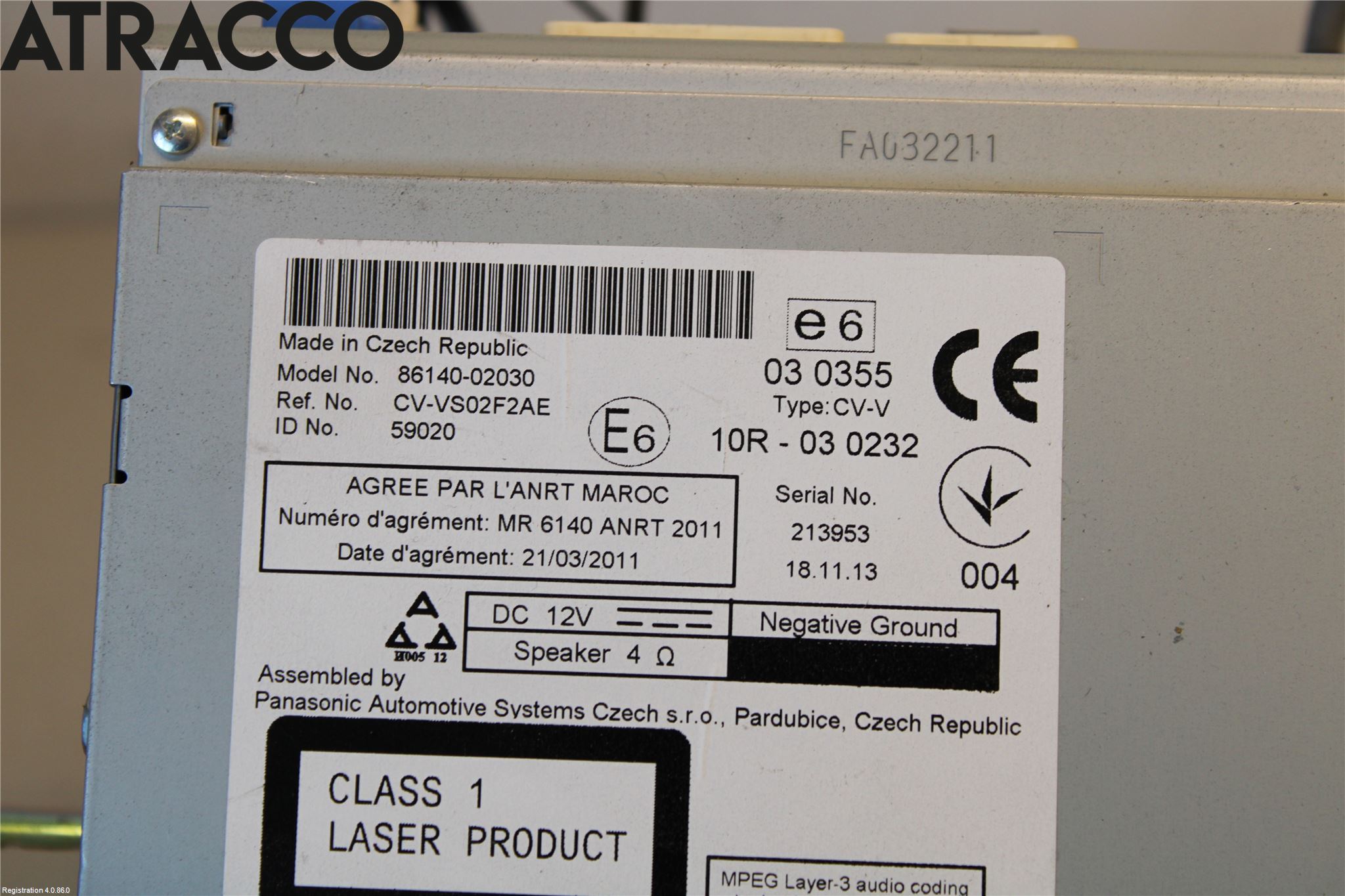 Toyota AURIS 13-19 Stereo Radio Med Cd