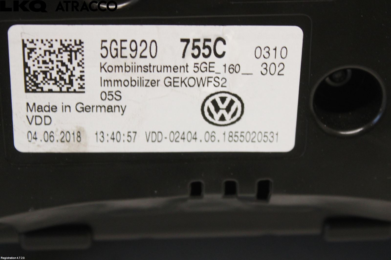 Volkswagen VW GOLF / E-GOLF VII 13-20 Instr Kombinert