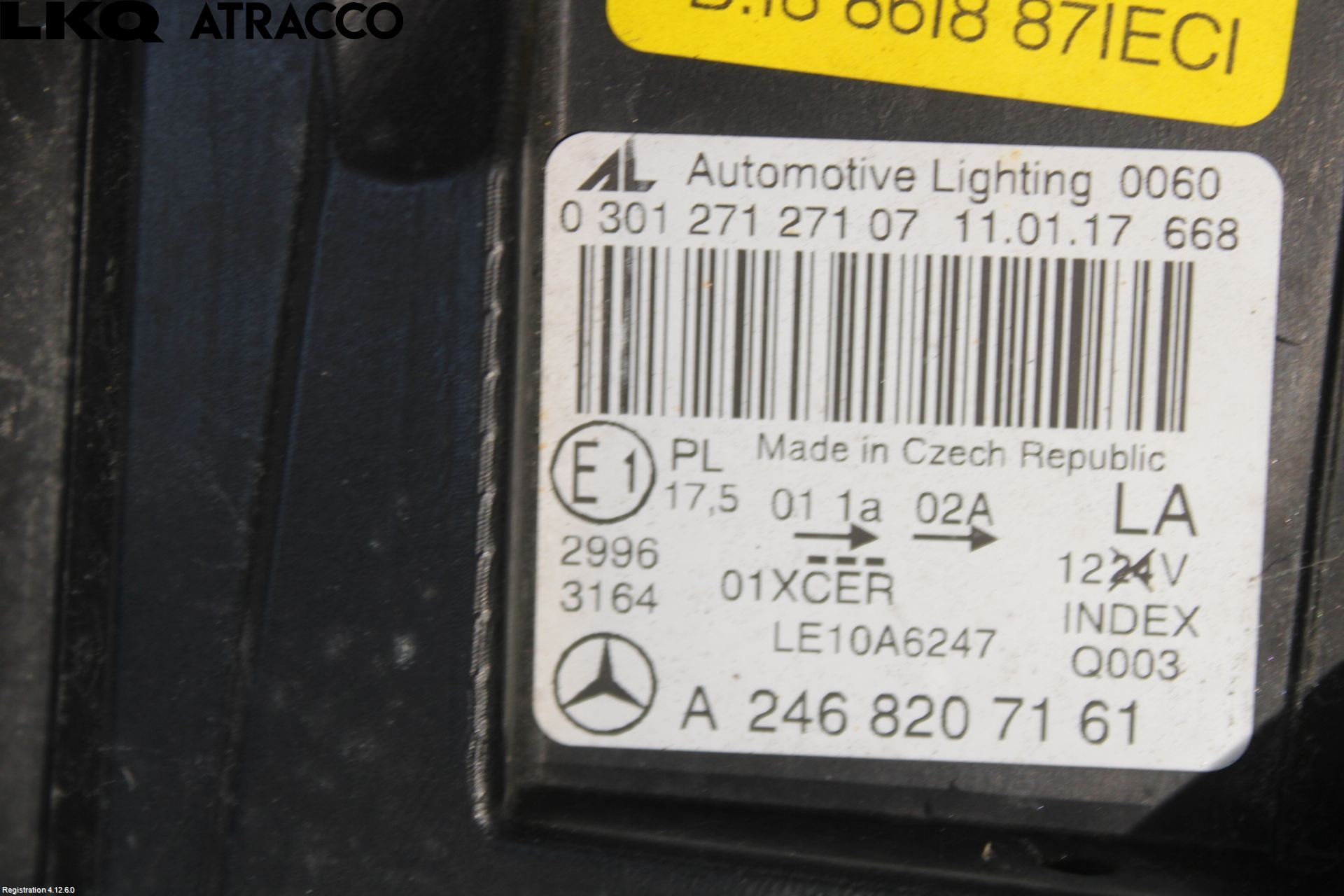 Mercedes-Benz MB B-KLASS (W246/W242) 12-19 Frontlykt Venstre