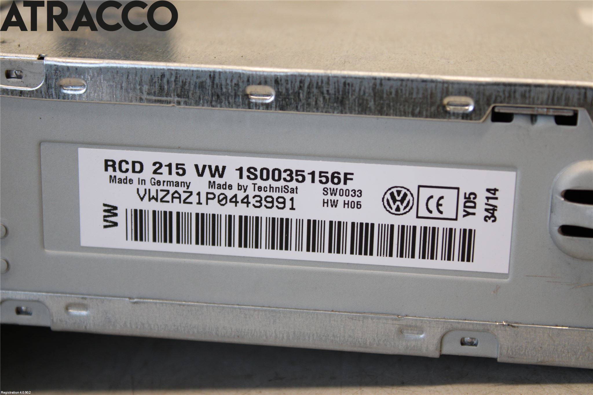 Volkswagen VW UP! / E-UP! Stereo Radio Med Cd