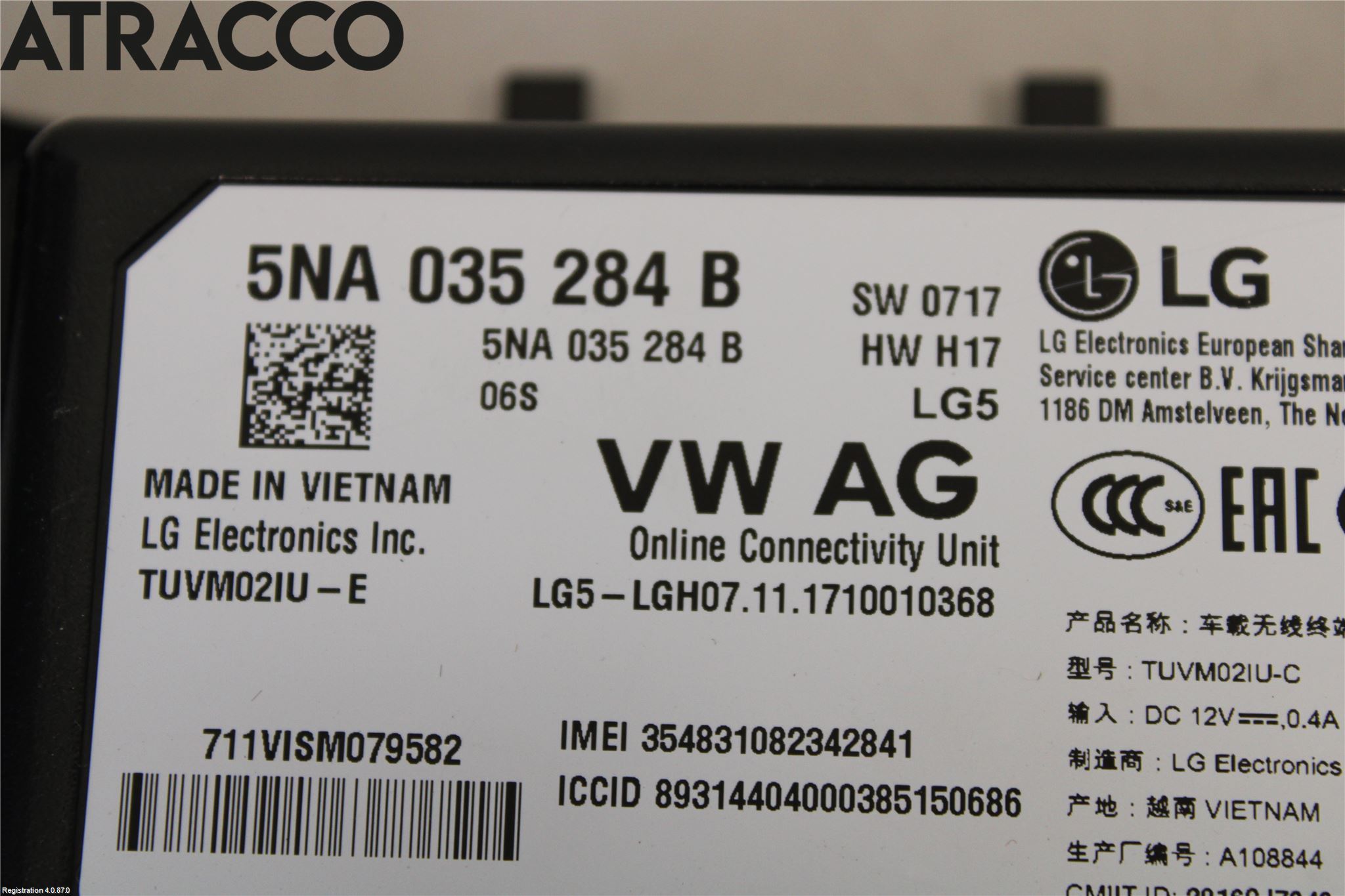 Volkswagen VW PASSAT 15-19 Styreenhet Øvrig