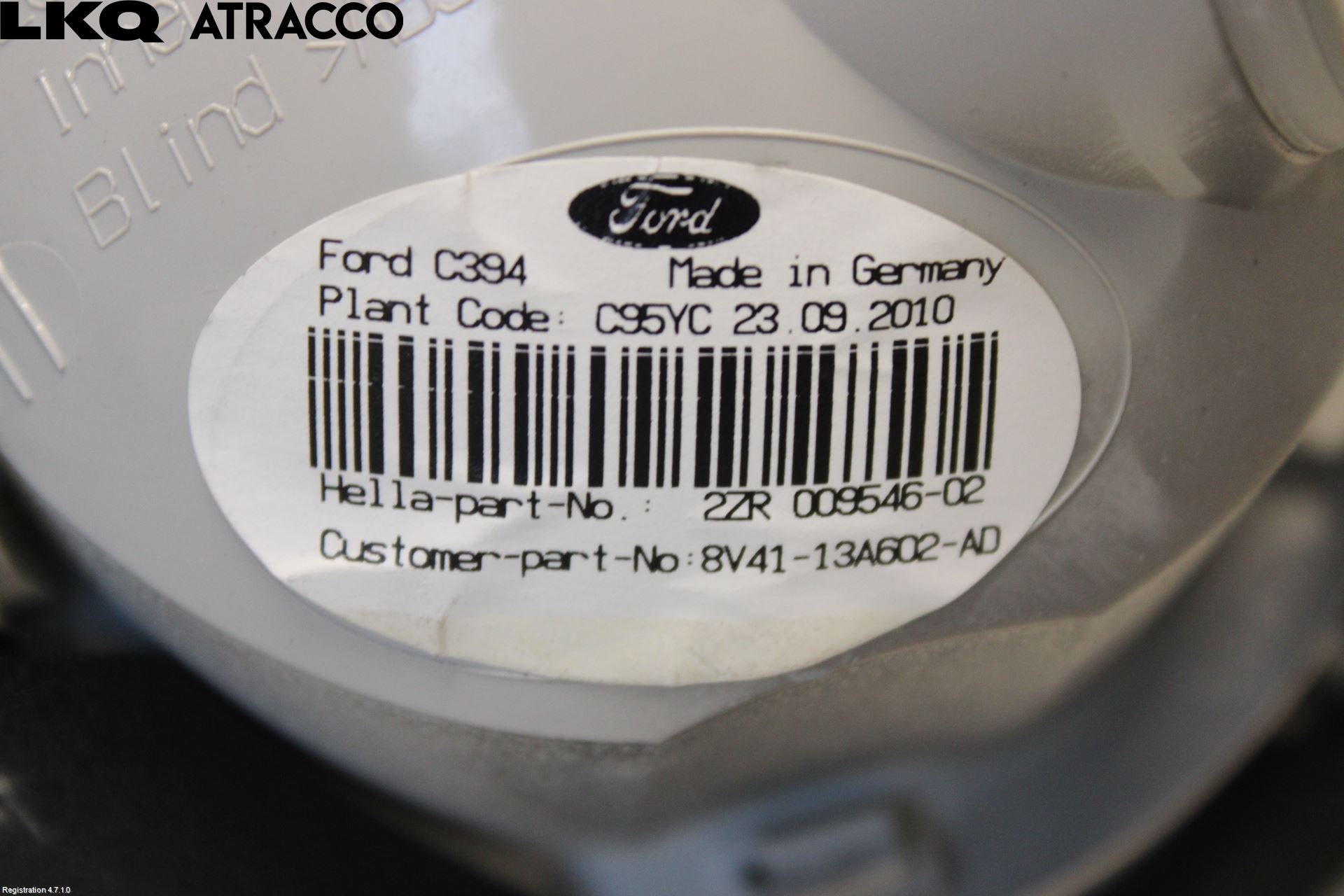 Ford KUGA 08-12 Baklykt Høyre  På Luke(Indre)