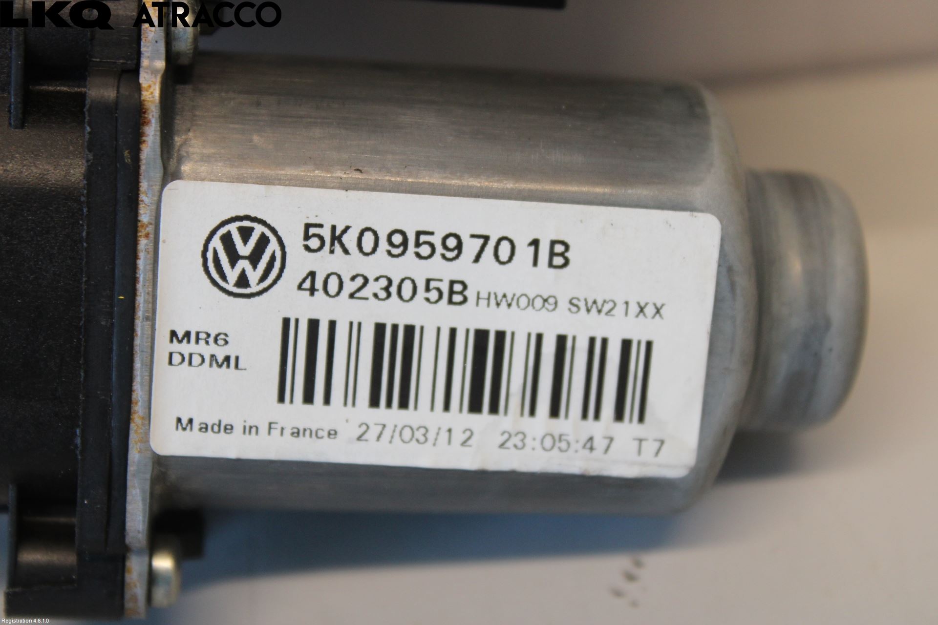 Volkswagen VW GOLF VI 09-13 Vindusheismotor