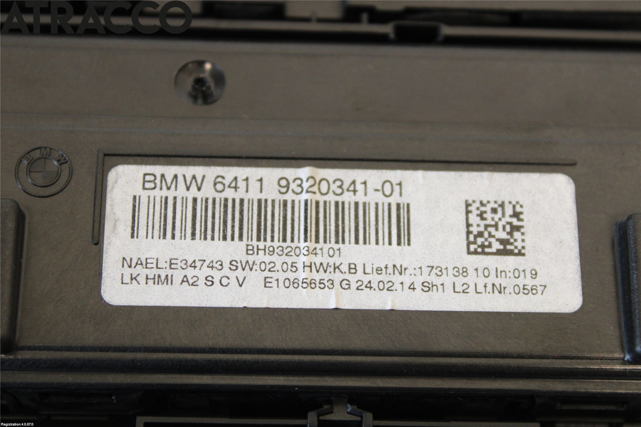 BMW 3 F30/F31/F80 12-19 Varme Ac Betjening-Display