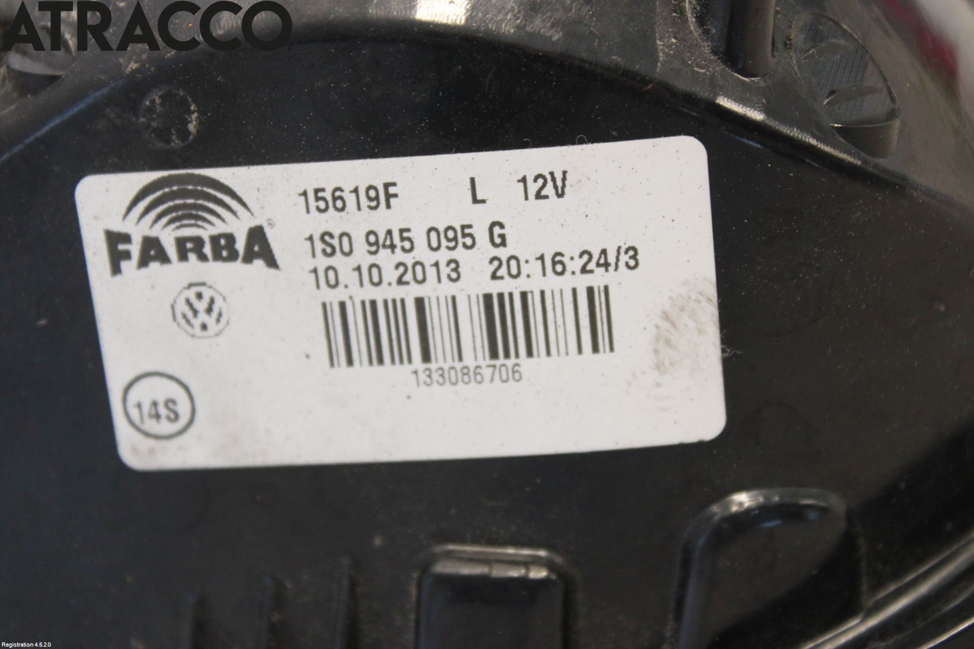 Volkswagen VW UP! / E-UP! Baklykt Venstre