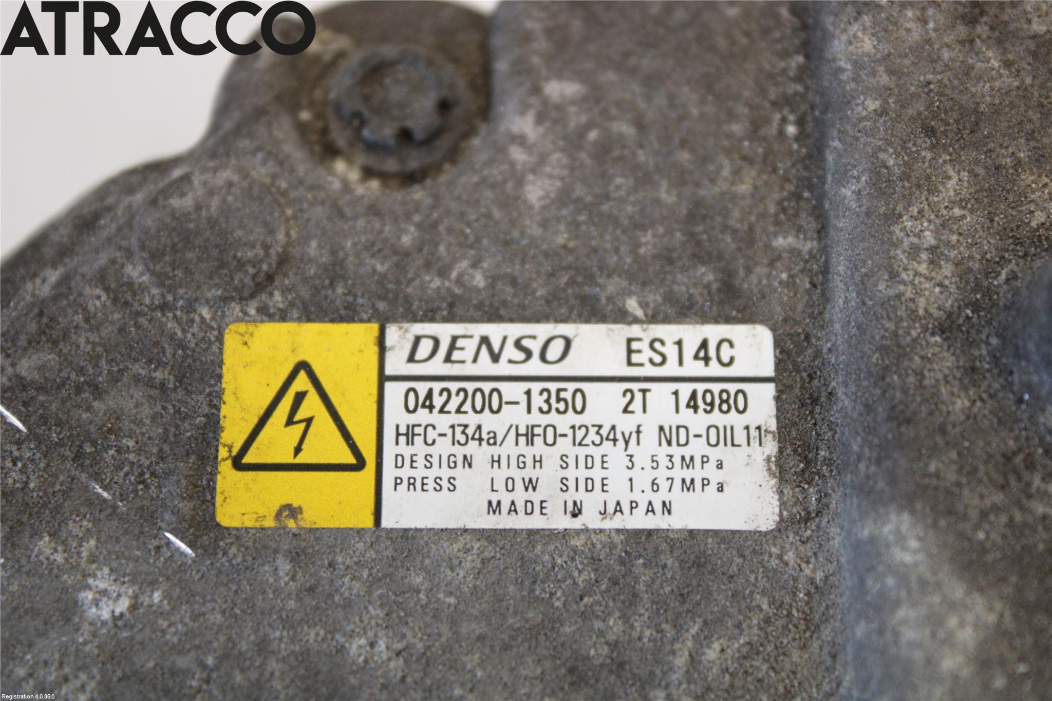 Toyota YARIS XP130 12-14 Varme Ac Kompressor