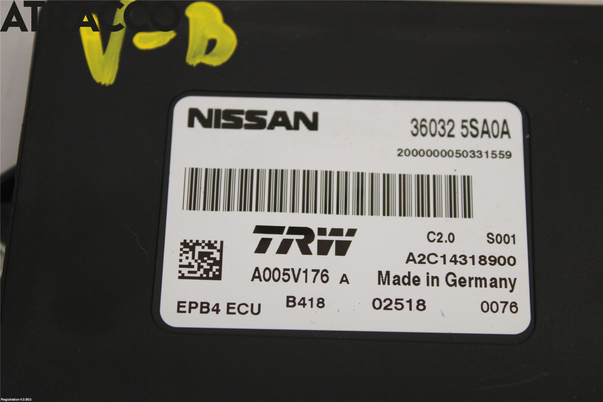 Nissan LEAF 18- Styreenhet Parkering