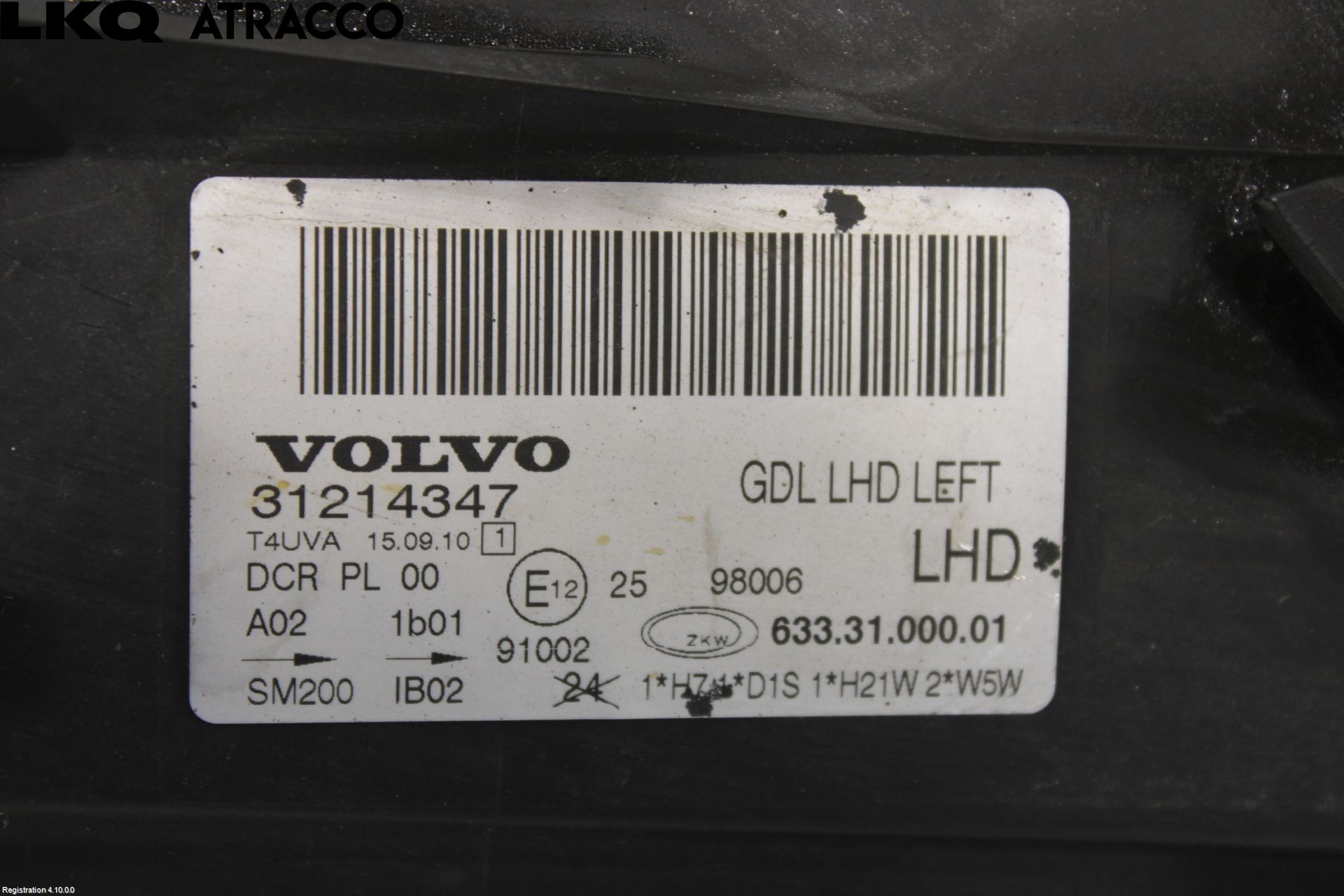 Volvo V70 08-13 Frontlykt Venstre