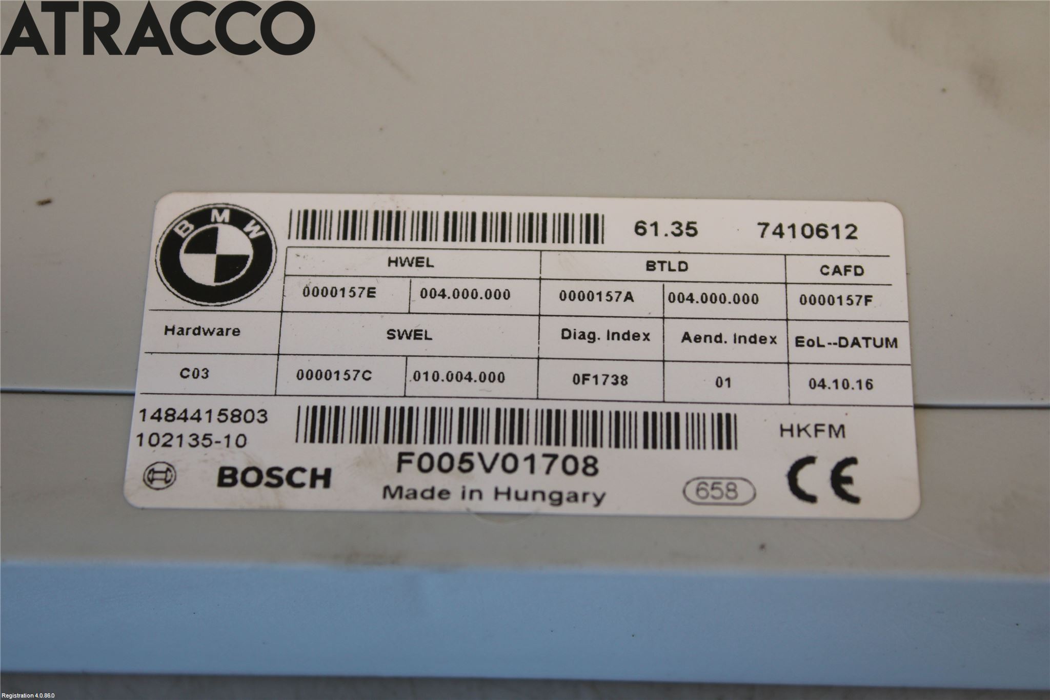 BMW 3 GT F34 13-19 Styreenhet Bakluke