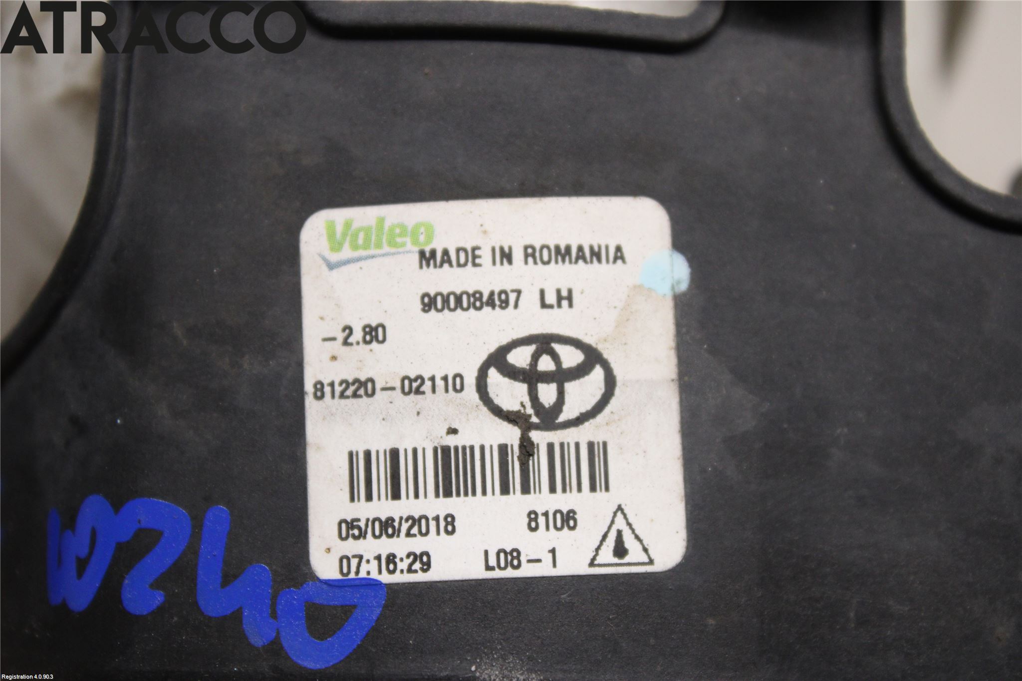 Toyota AURIS 13-19 Frontlykt-Kurve-Tåkelys