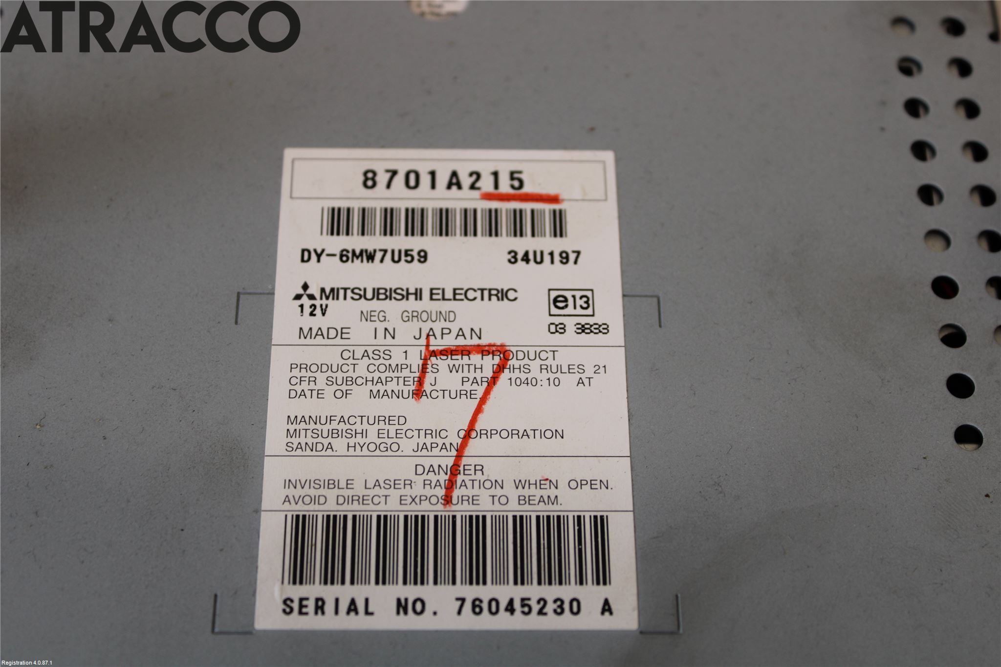 Mitsubishi OUTLANDER 07-12 Stereo Radio Med Cd