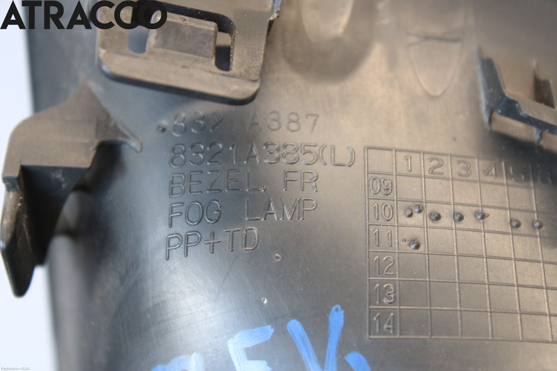 Mitsubishi ASX 10-22 Frontlykt Kurve-Tåkelys Ramme