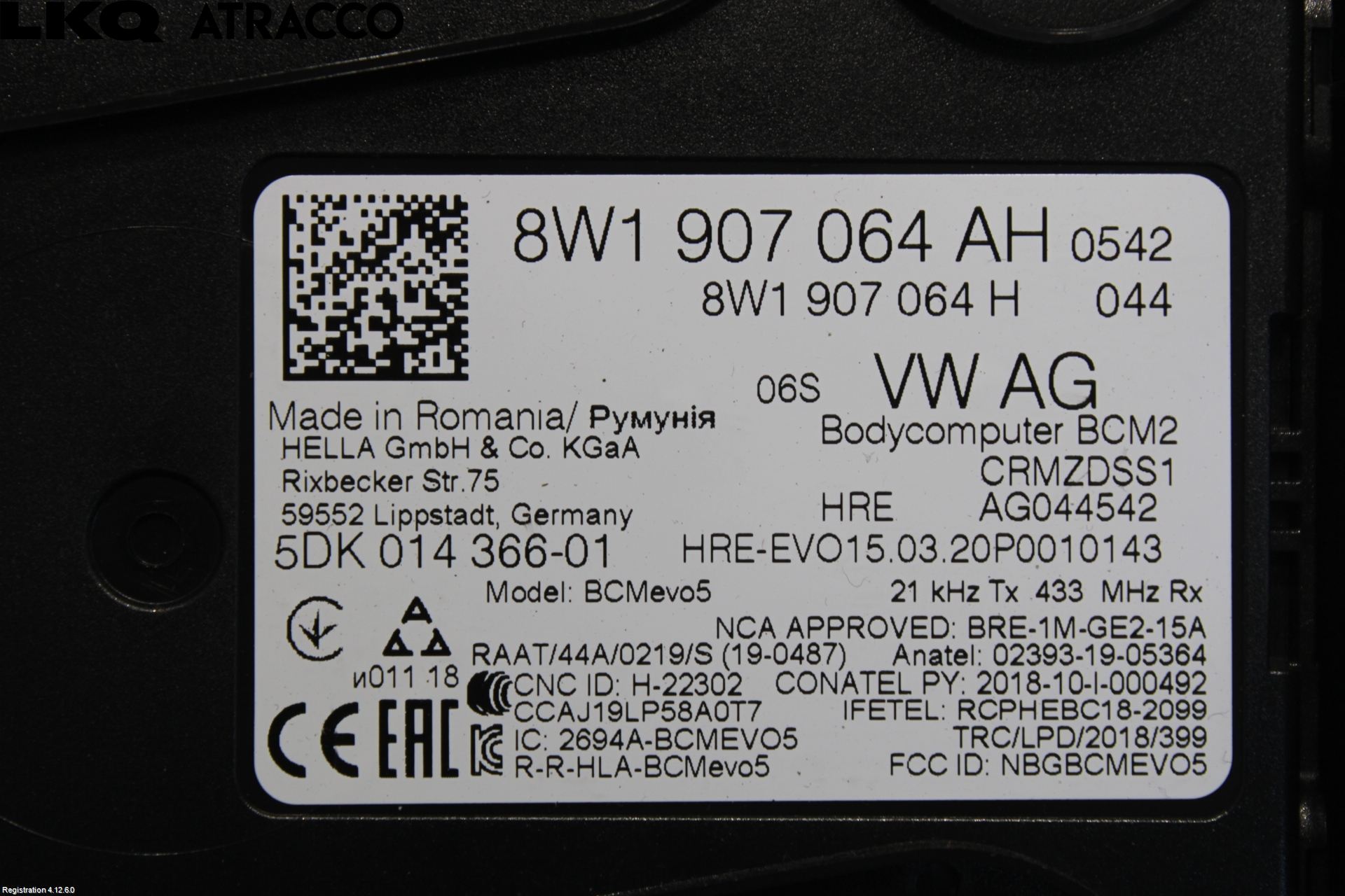 Audi E-TRON, S GE 19- Styreenhet Klima