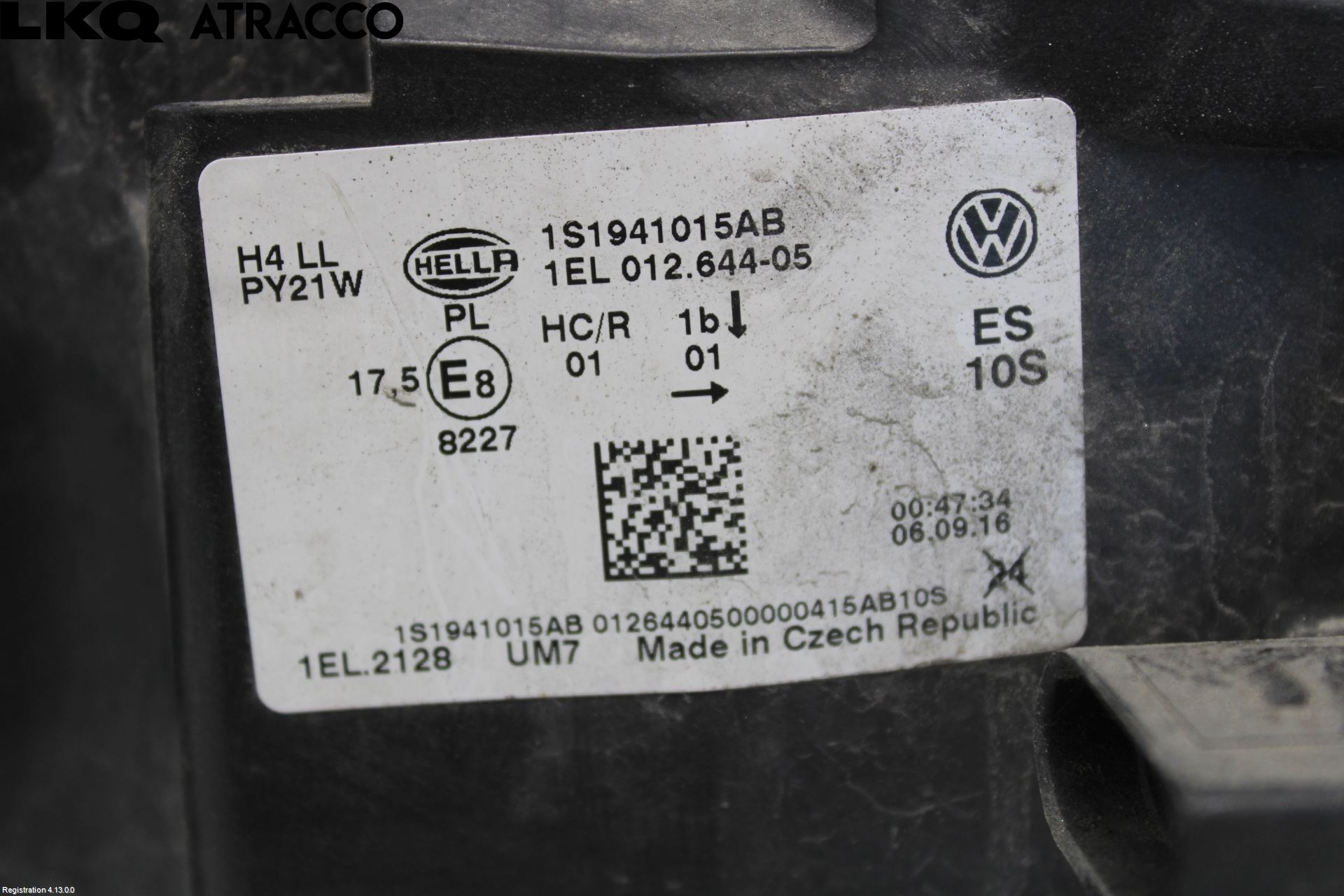 Volkswagen VW UP! / E-UP! Frontlykt Venstre