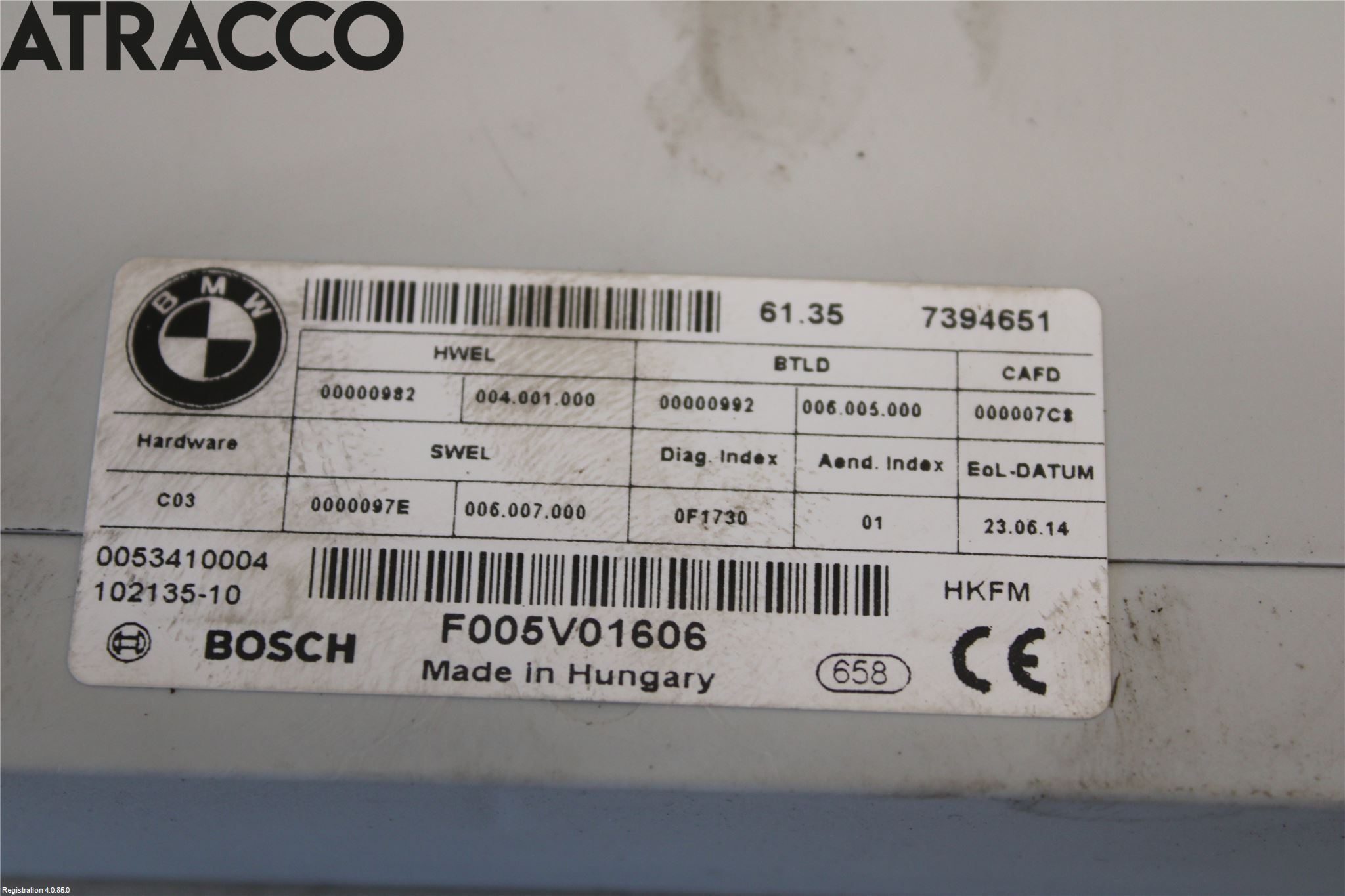 BMW 5 F10/F11/F18 09-17 Styreenhet Øvrig