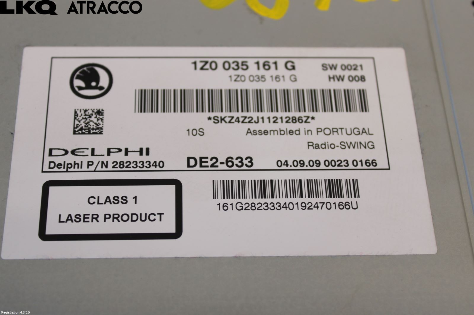 Skoda OCTAVIA (1Z) 05-13 Stereo Radio Med Cd