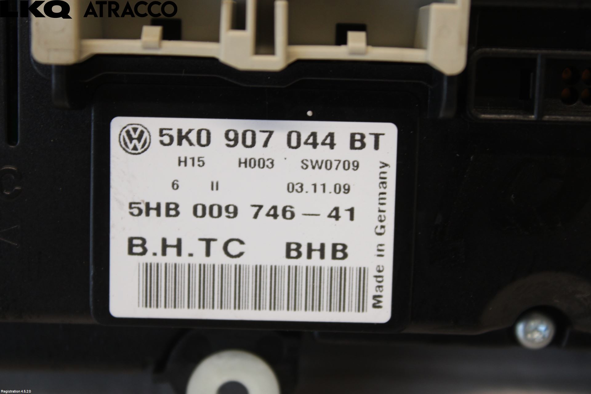 Volkswagen VW GOLF VI 09-13 Varme Ac Betjening-Display