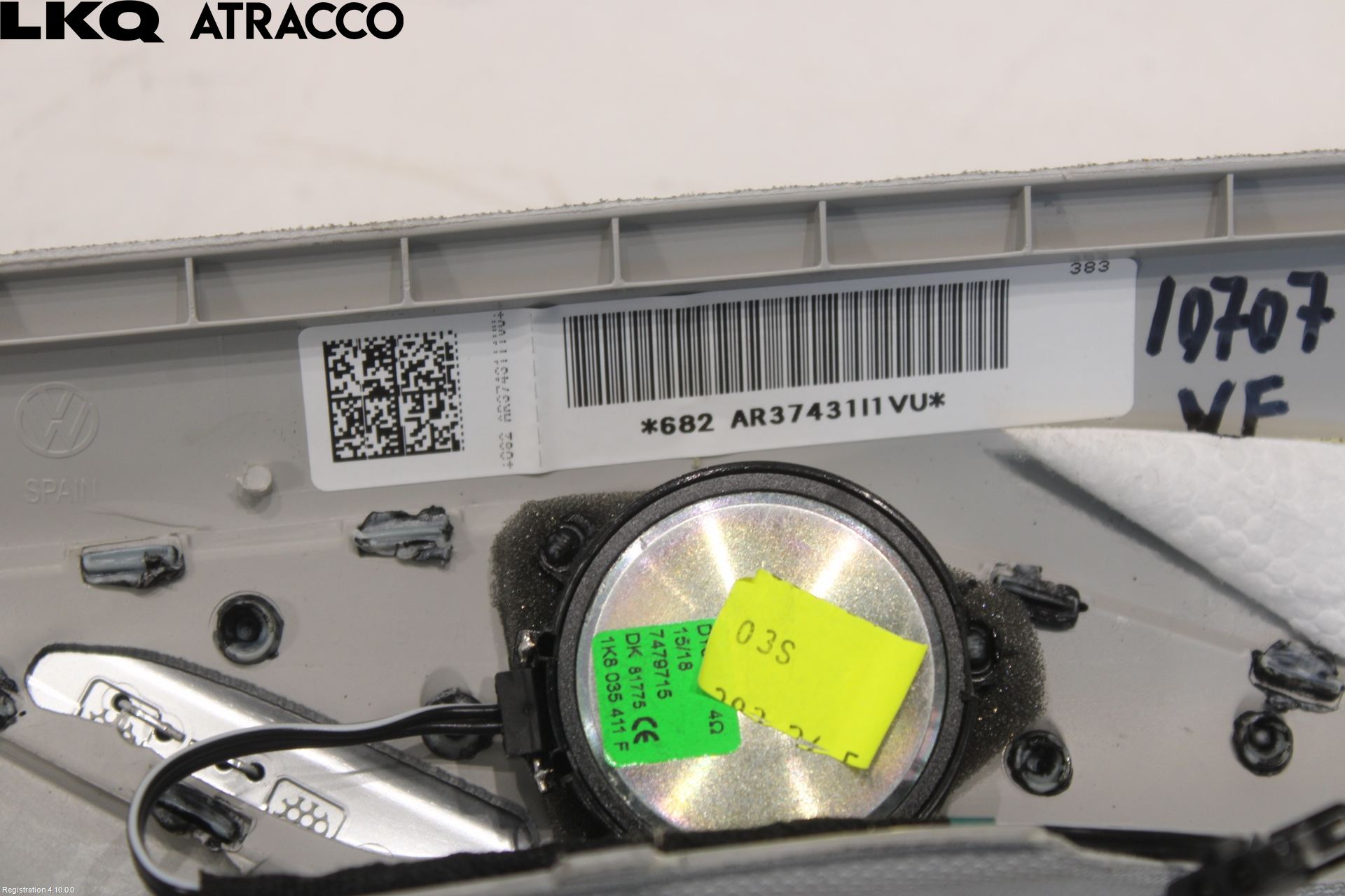 Volkswagen VW GOLF / E-GOLF VII 13-20 Innr Deksel A-B-C Stolpe