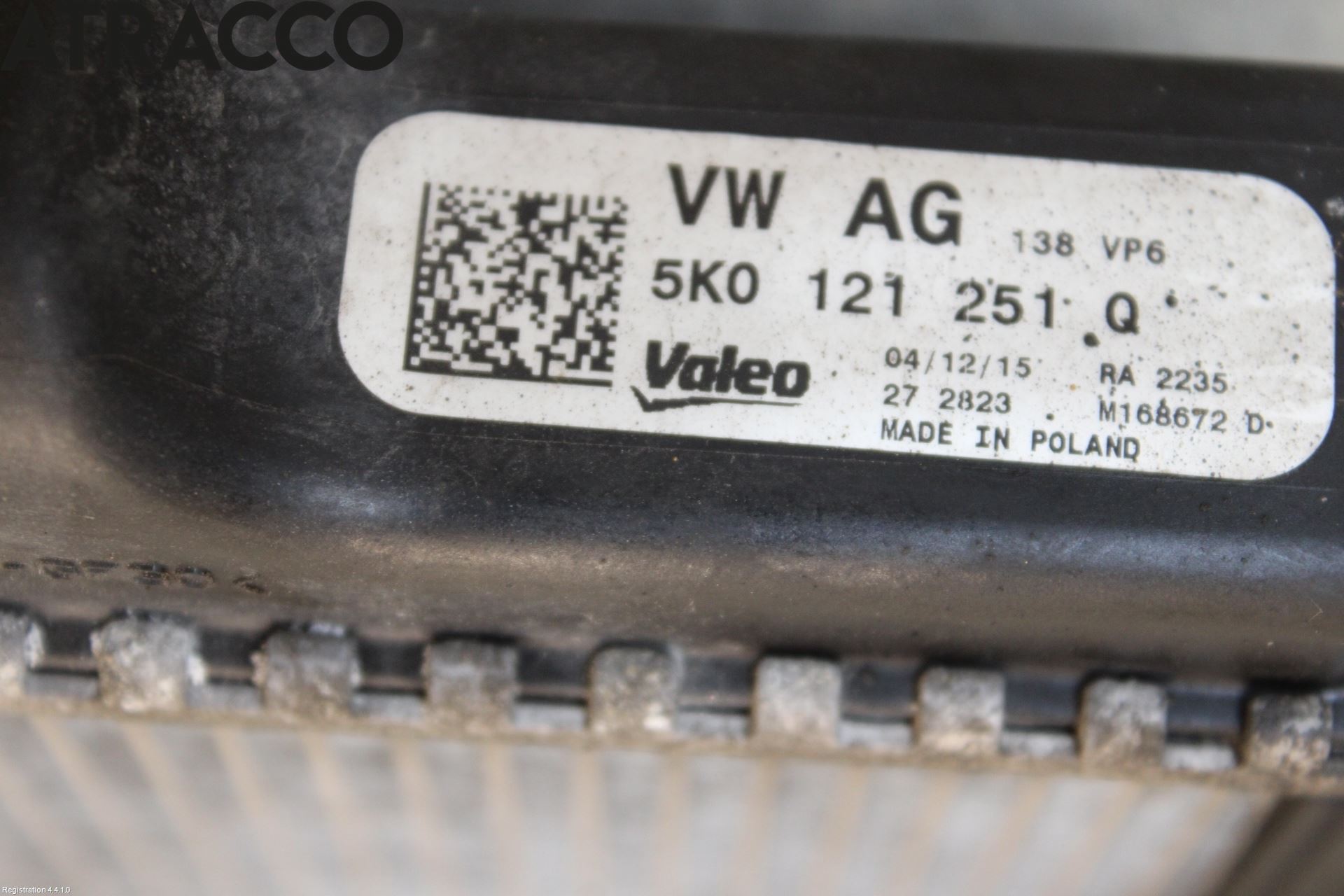 Volkswagen VW CADDY 16-20 Radiator Automat