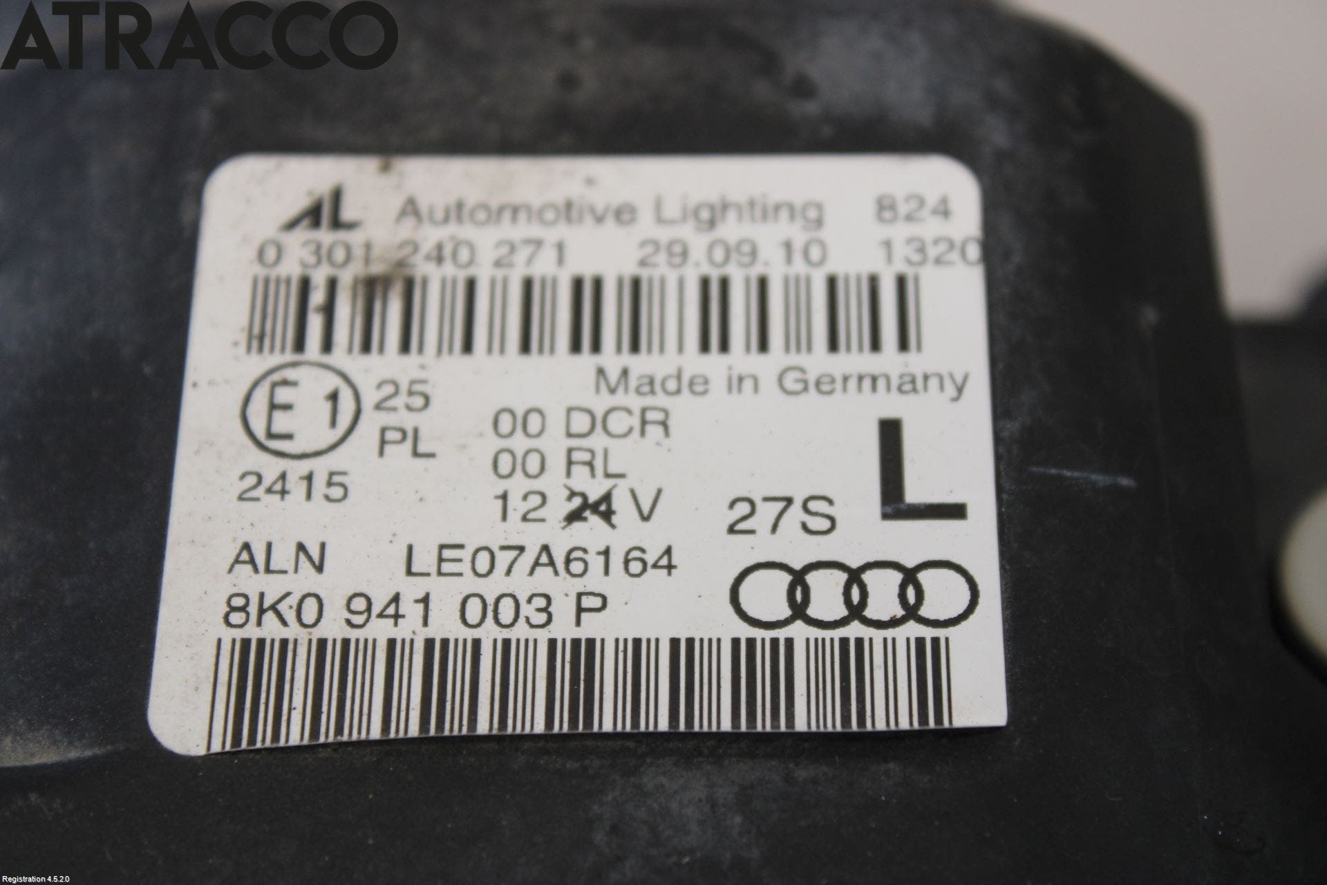 Audi A4/S4 08-11 Frontlykt Venstre