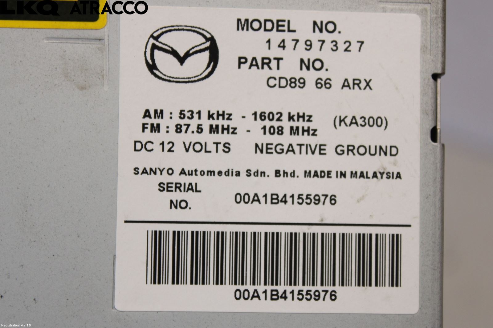 Mazda 5 05-10 Stereo Radio Med Cd