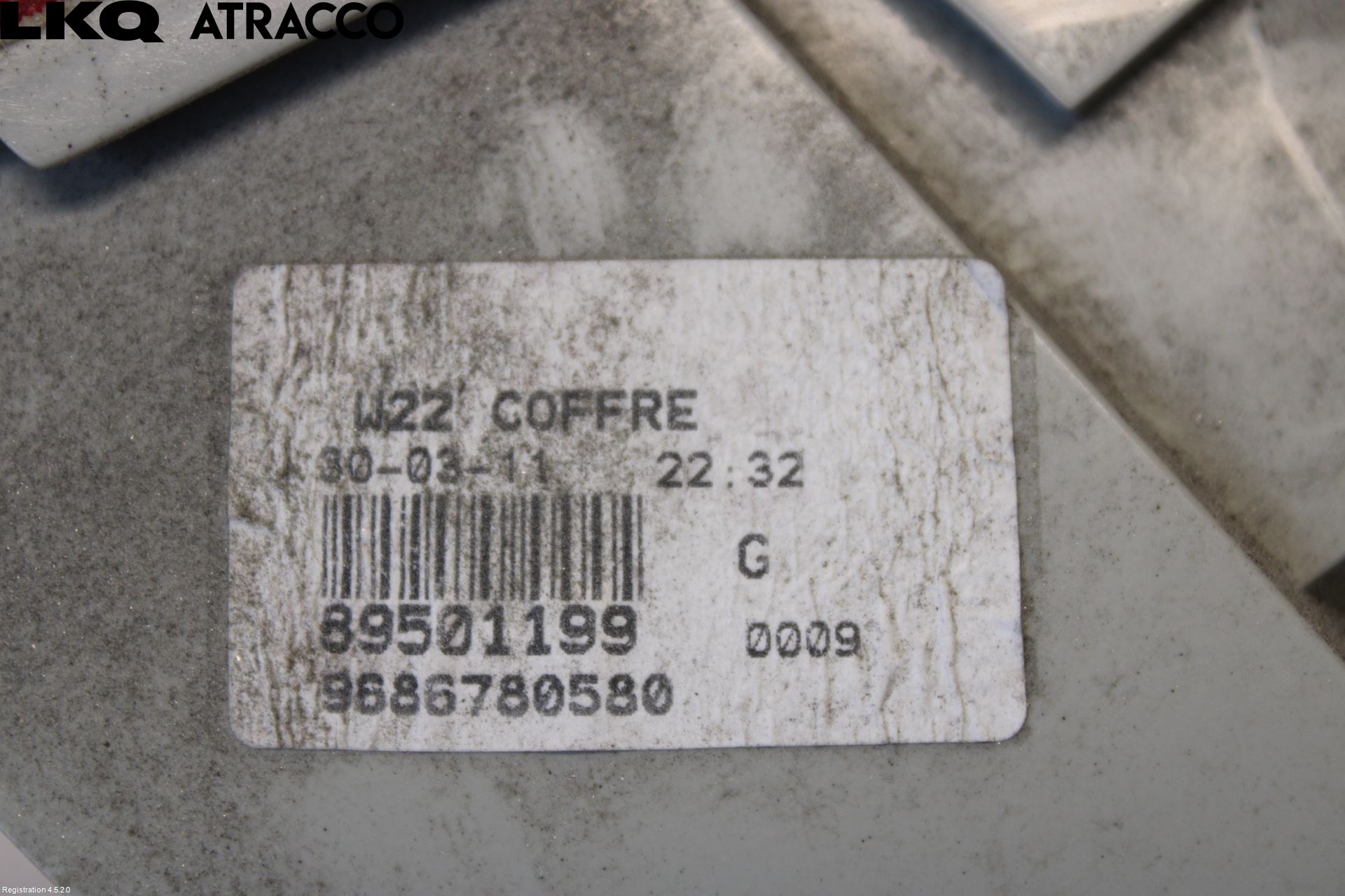 Peugeot 508 11-18 Baklykt Venstre  På Luke(Indre