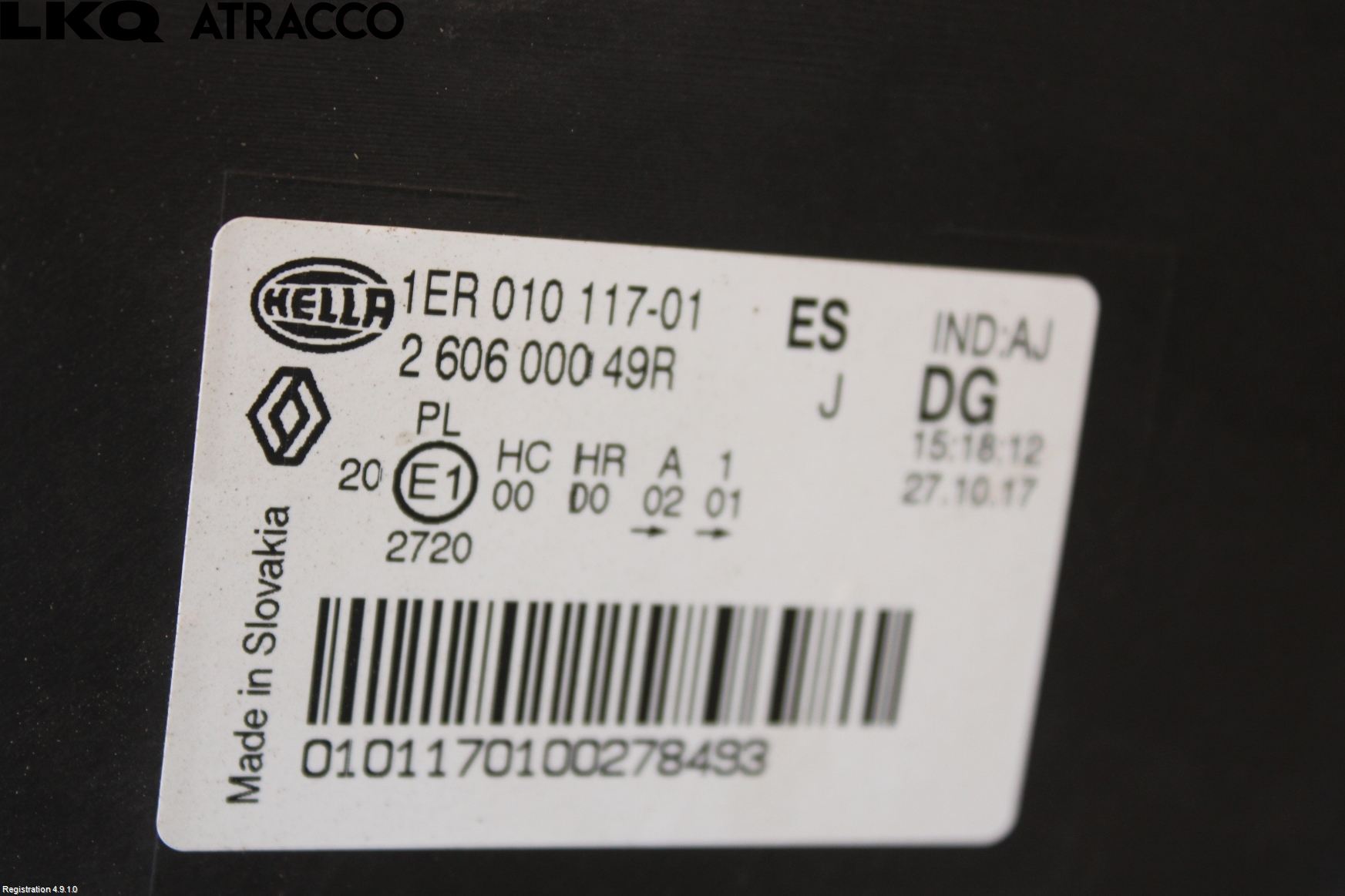 Renault MASTER III 15-20 Frontlykt Venstre