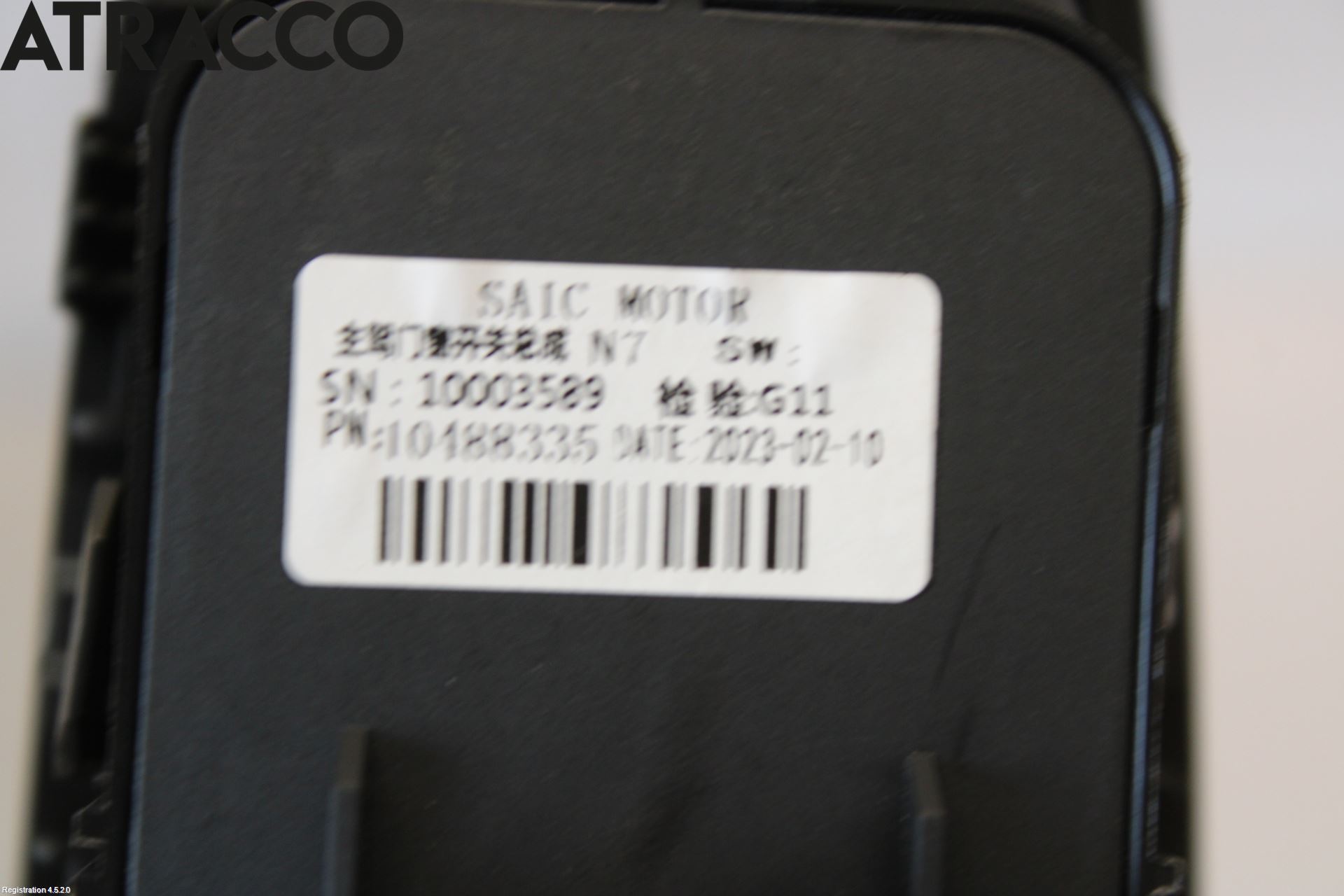 MG ZS EV 20- Bryter Vindusheis