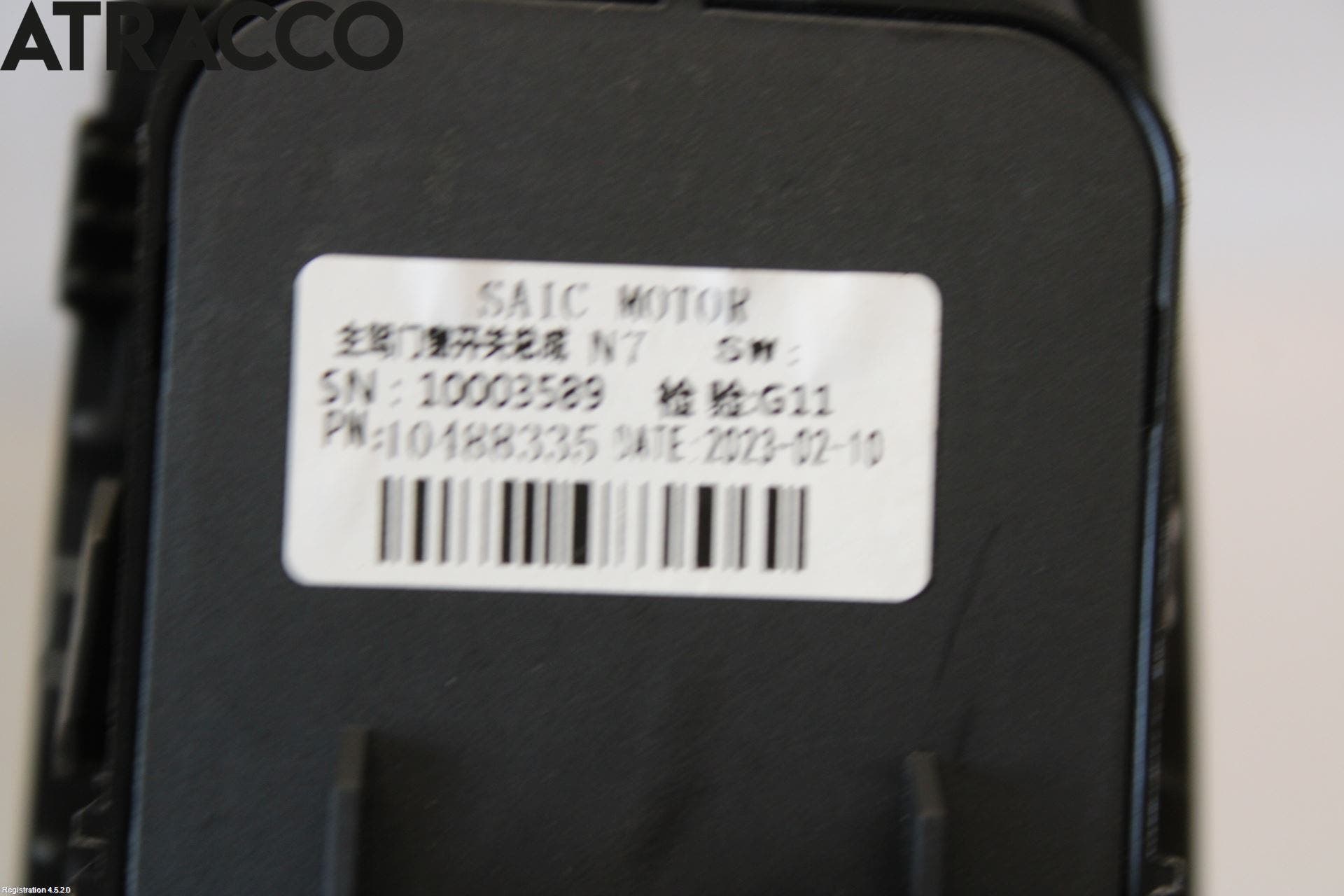 MG ZS EV 20- Bryter Vindusheis