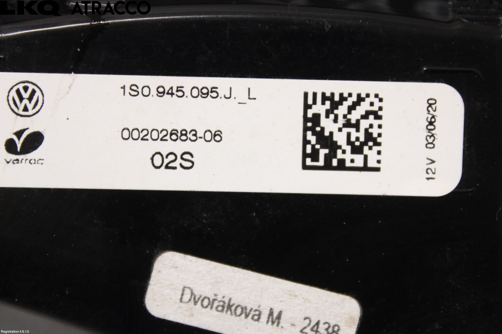 Volkswagen VW UP! / E-UP! Baklykt Venstre