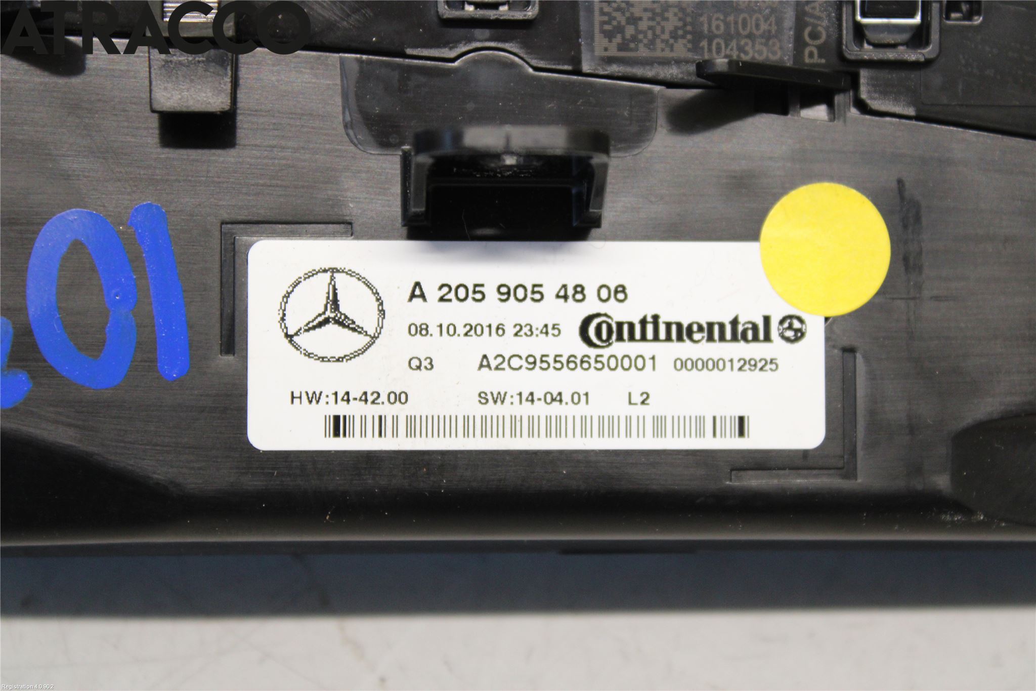 Mercedes-Benz MB GLC-KLASS (X253/C253) 15-22 Varme Ac Betjening-Display