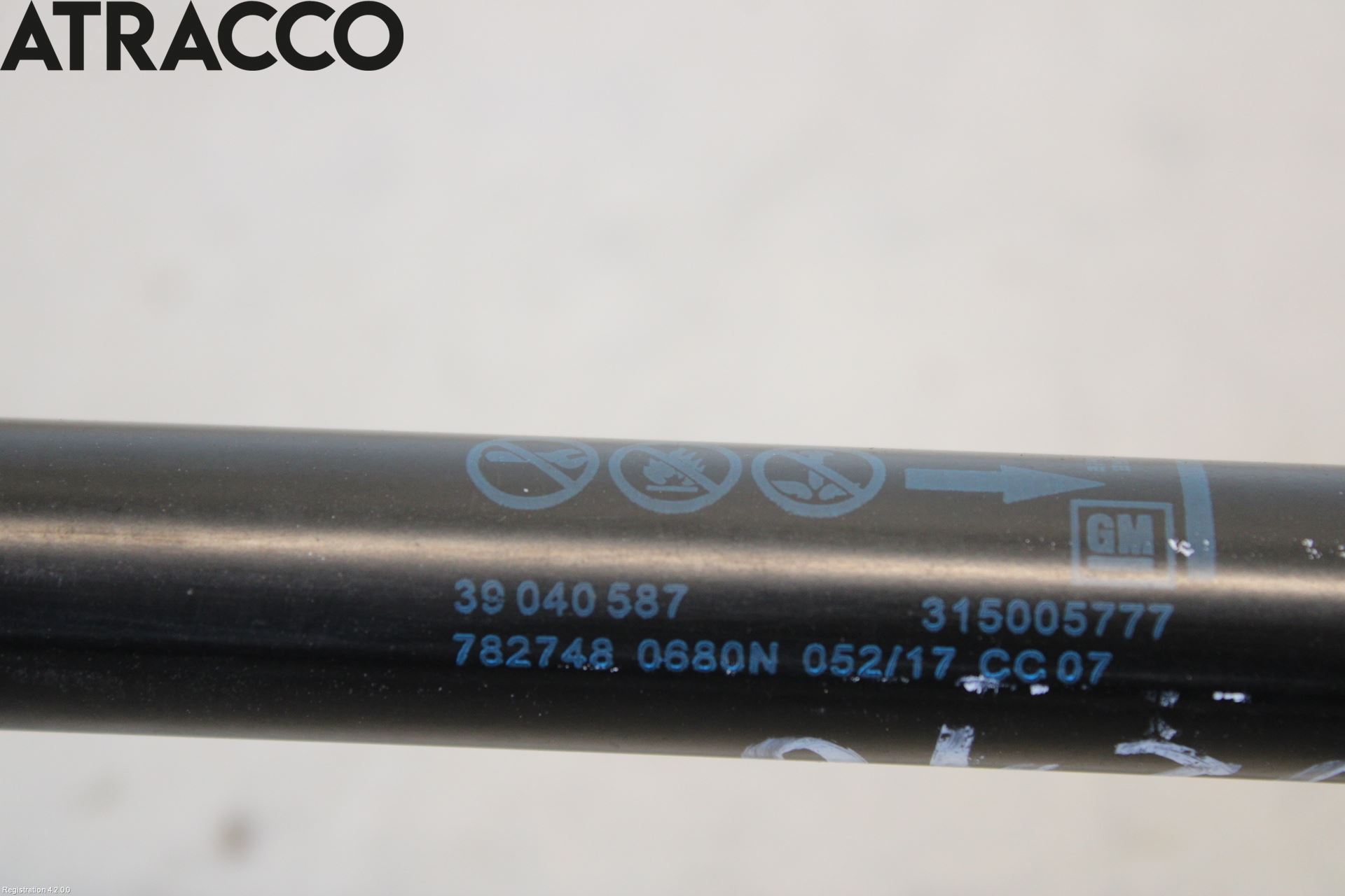 Opel ZAFIRA C 12-19 Bakluke Demper-Gassfjær