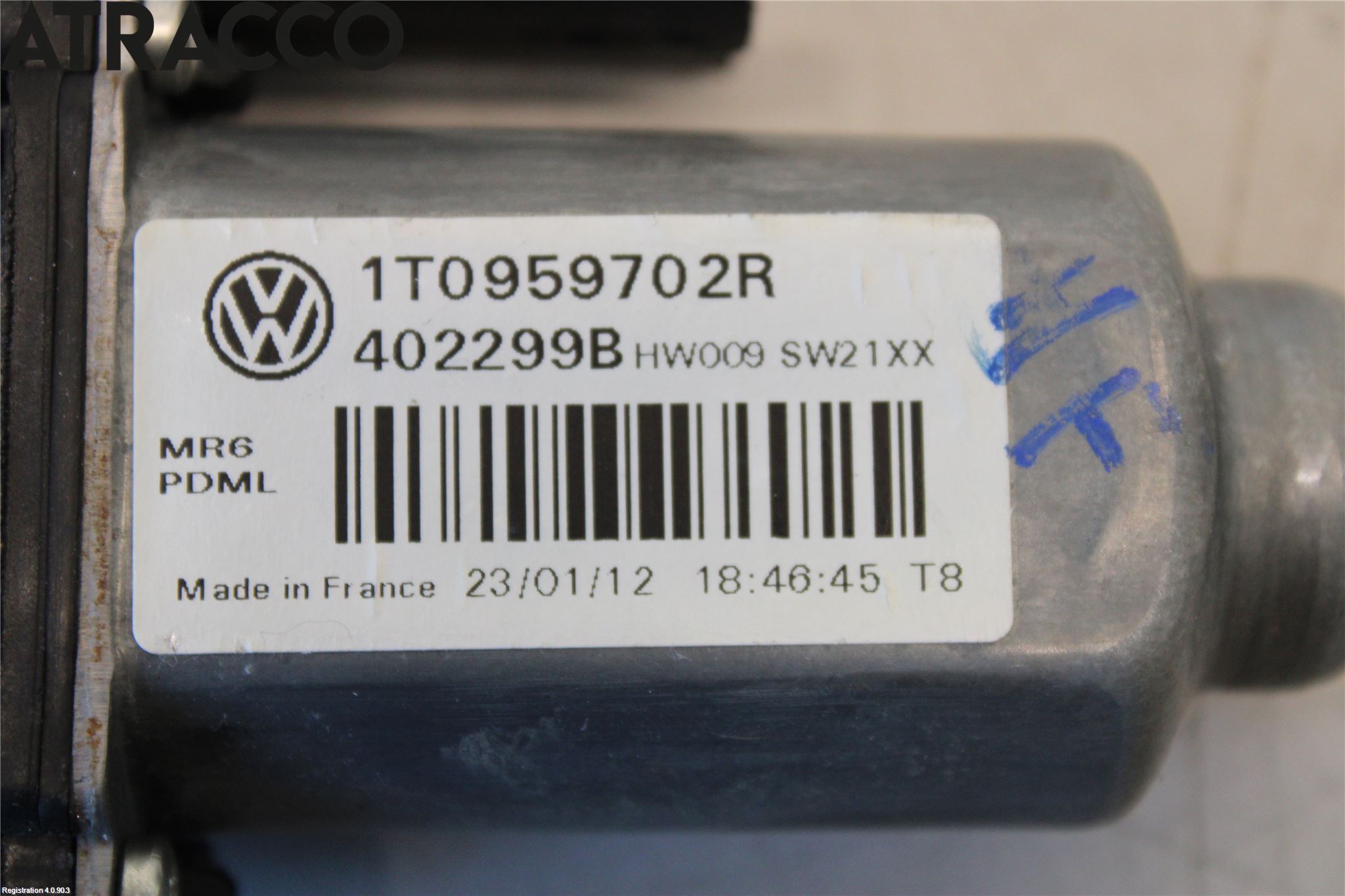 Volkswagen VW CADDY      04-10 Vindusheismotor