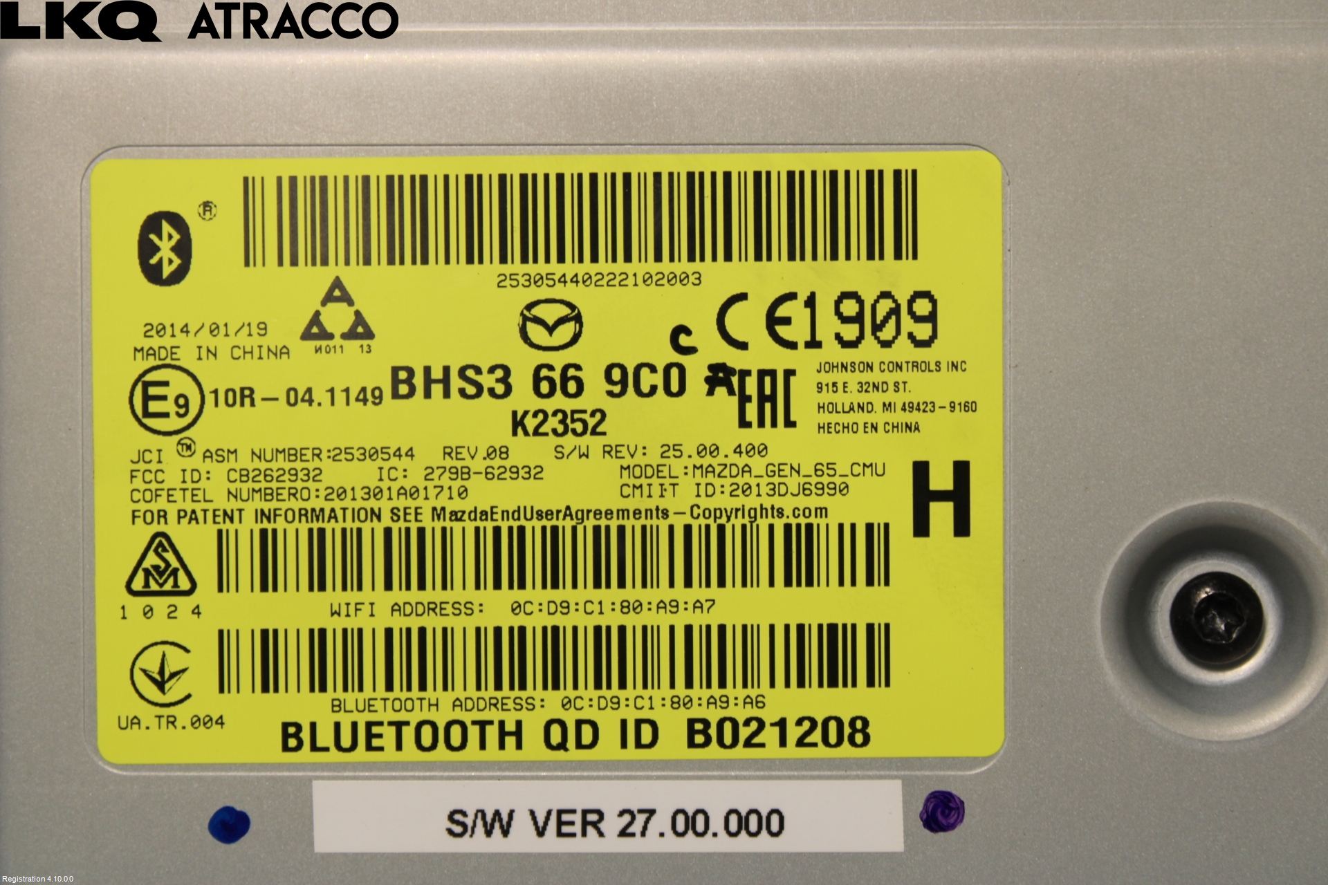 Mazda 3 III 14-19 Stereo Forsterker