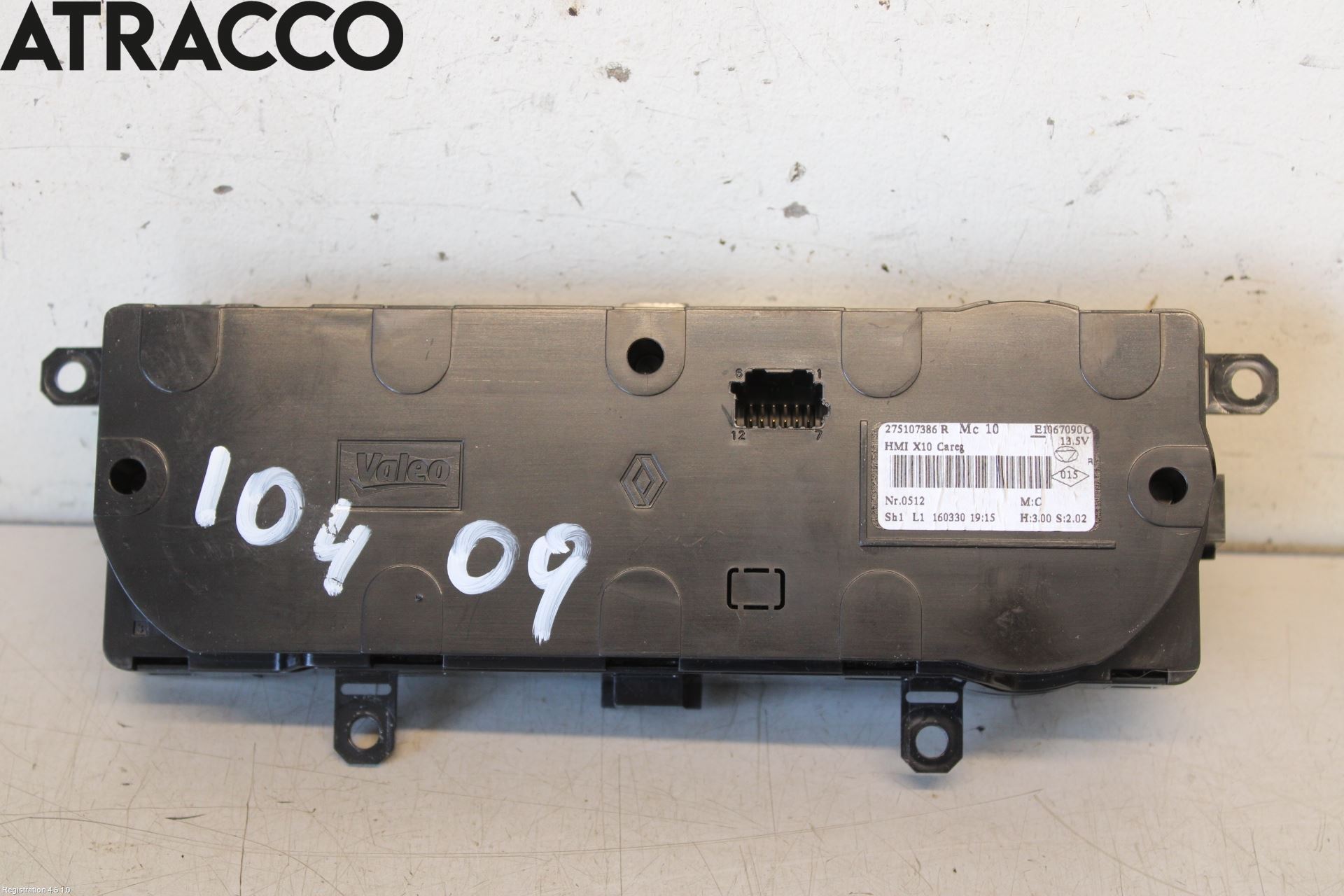 Renault ZOE/E-TECH 13- Varme Ac Betjening-Display