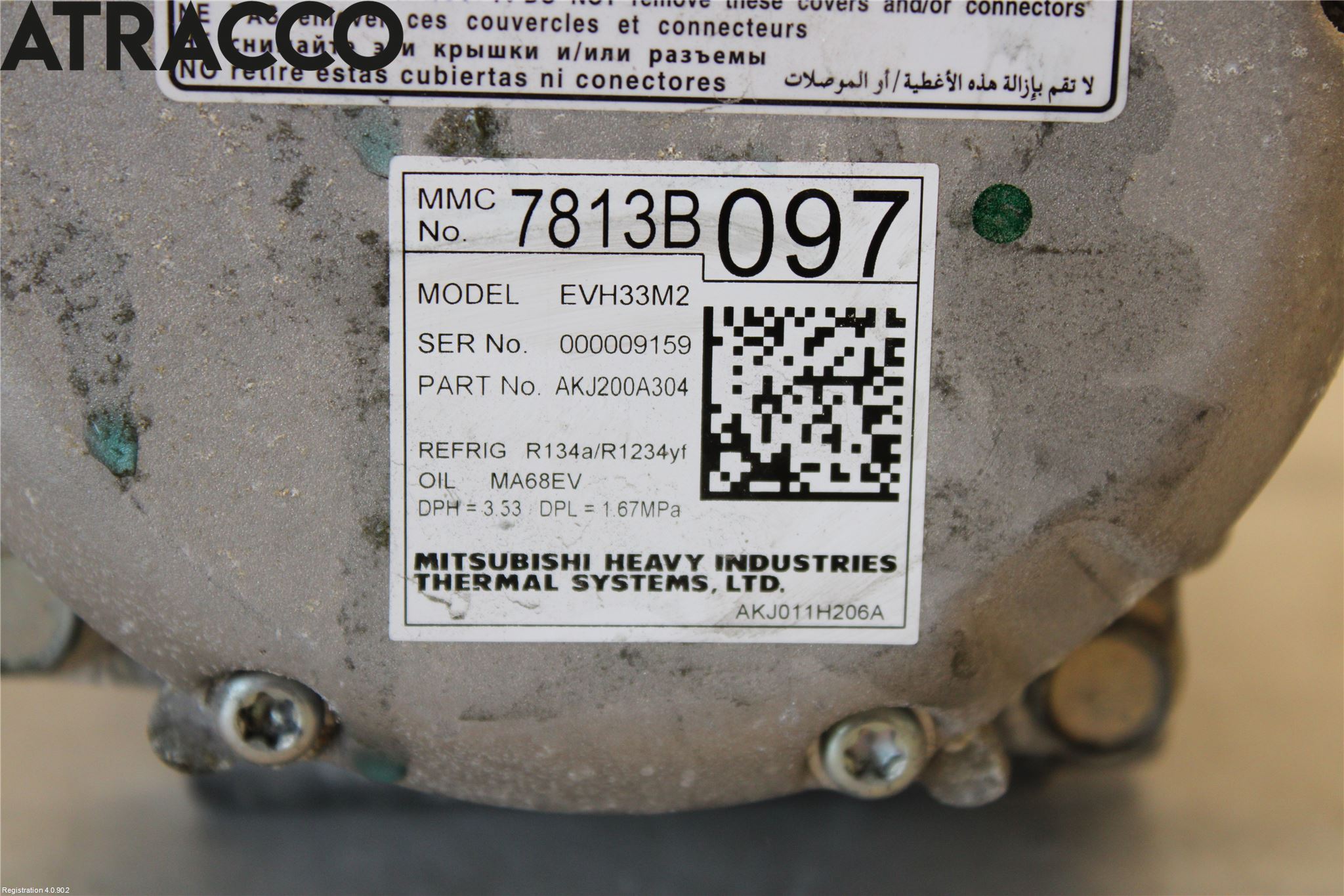 Mitsubishi OUTLANDER 13-21 Varme Ac Kompressor