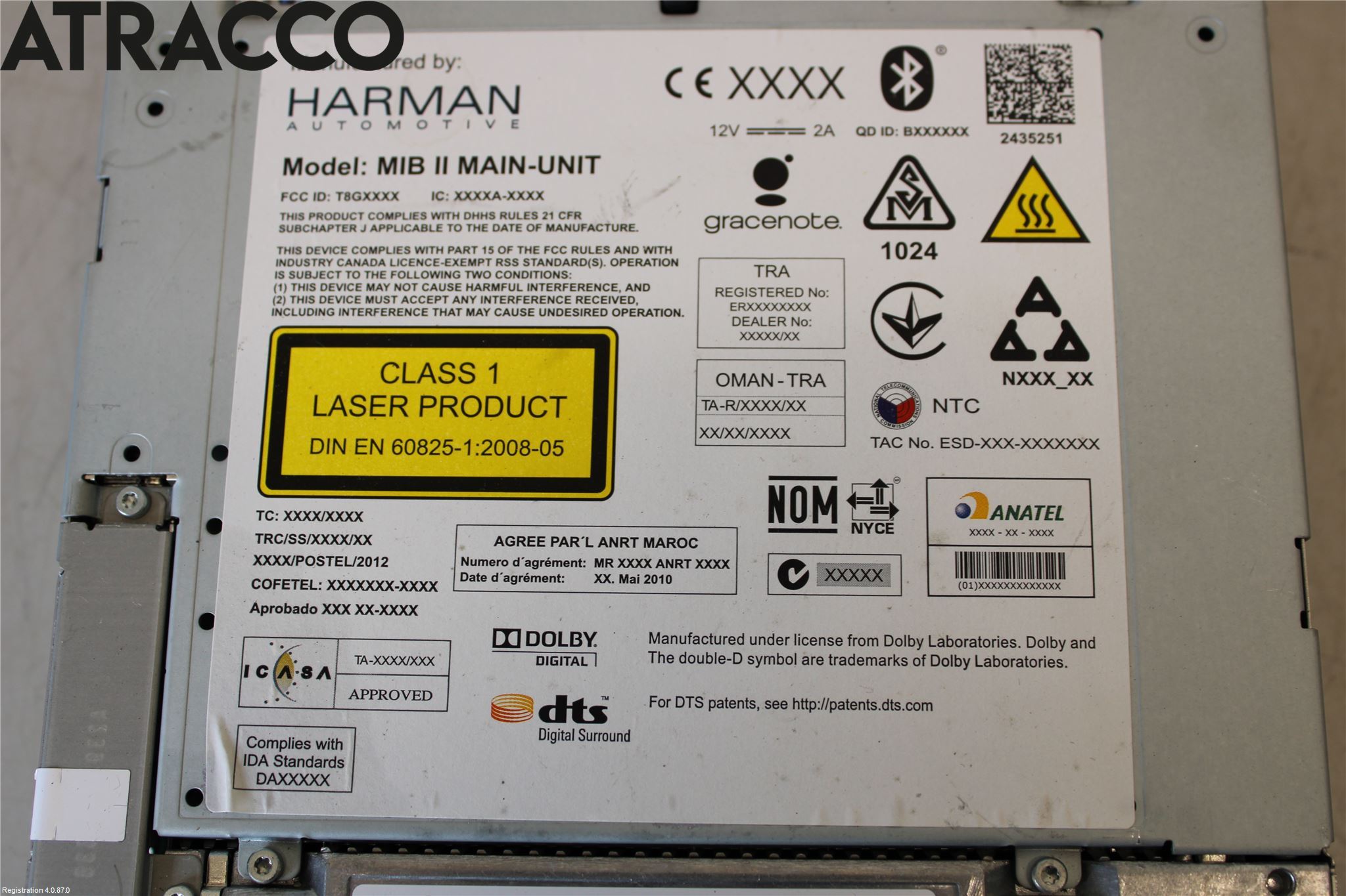 Volkswagen VW GOLF / E-GOLF VII 13-20 Stereo Radio Med Cd