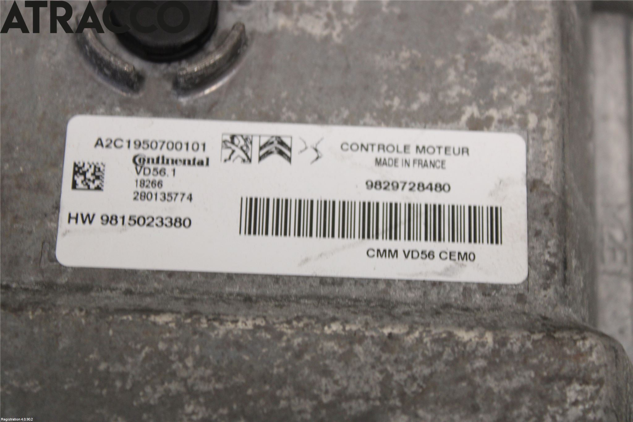 Citroen C4 CACTUS 14-20 Styreenhet Innsprøytning