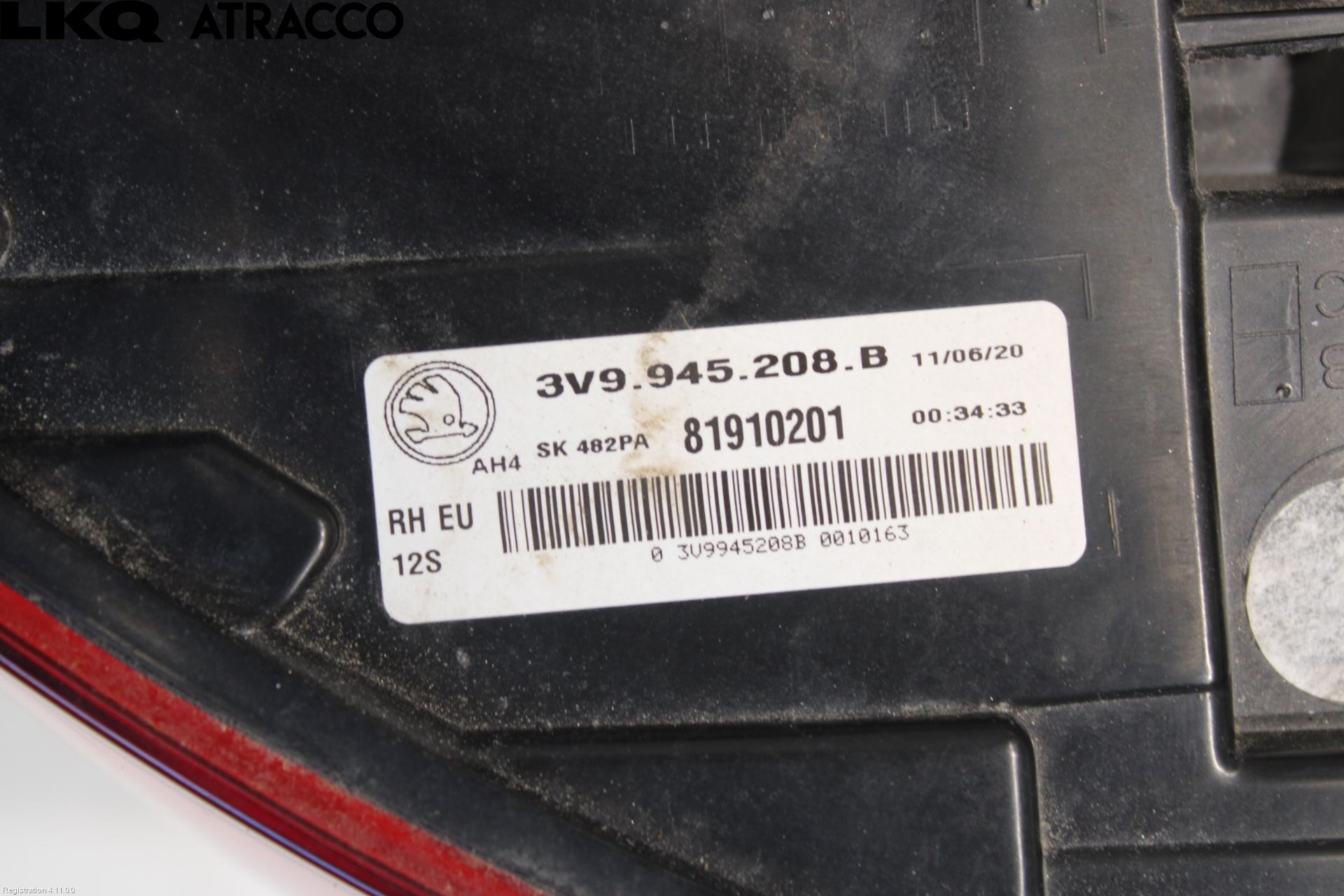 Skoda SUPERB 16-24 Baklykt Høyre