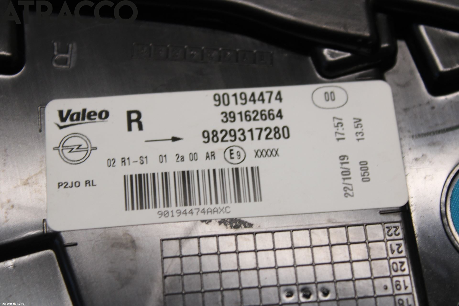Opel CORSA F, CORSA-E 20- Baklykt Høyre