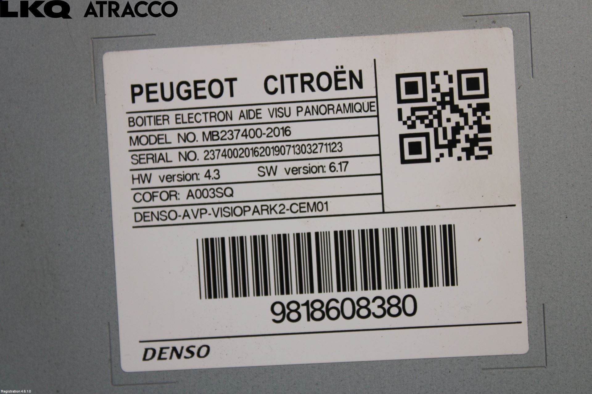 Opel GRANDLAND X 18- Styreenhet Øvrig