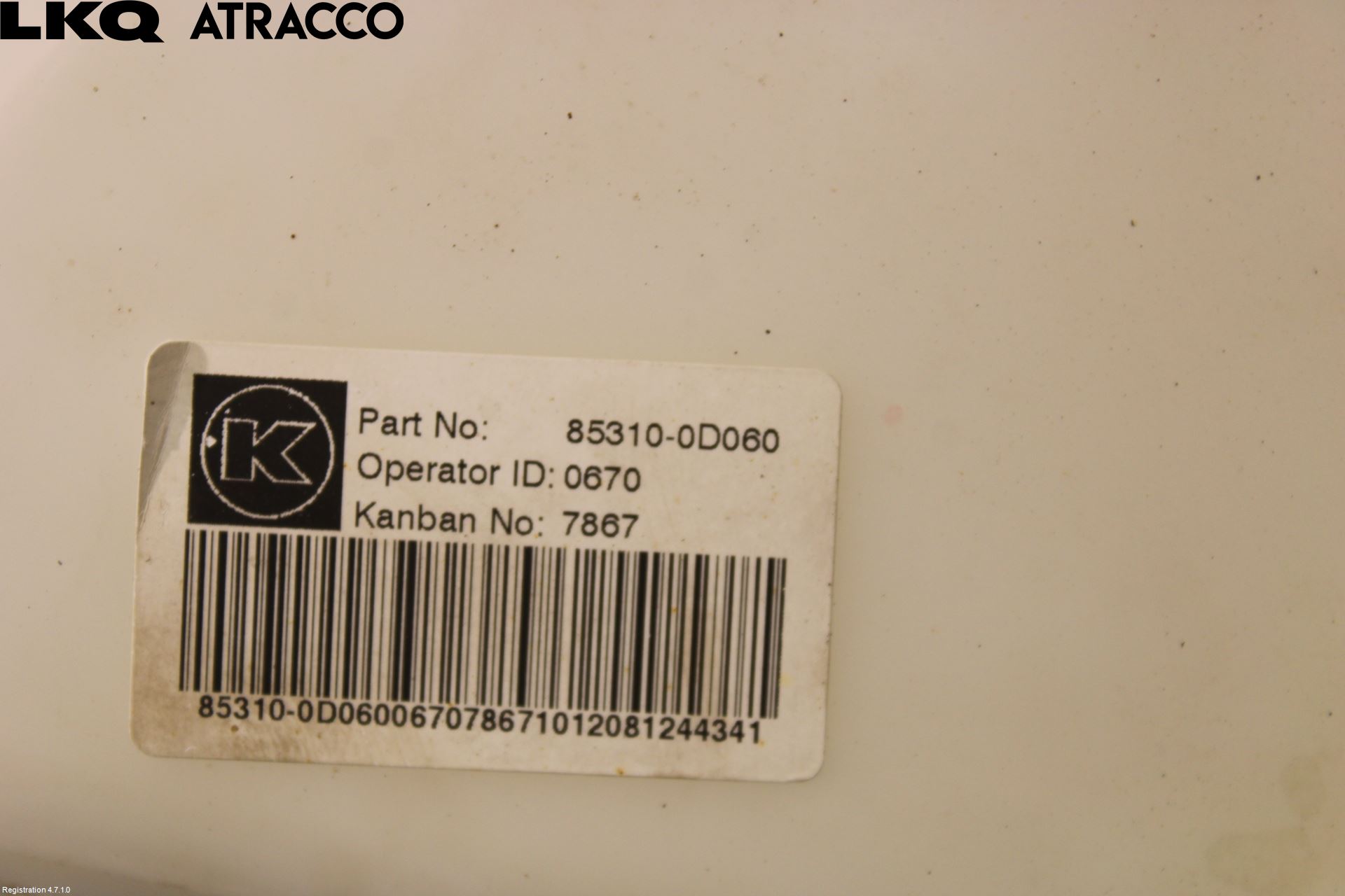 Toyota YARIS XP90 06-11 Spylerbeholder Frontrute