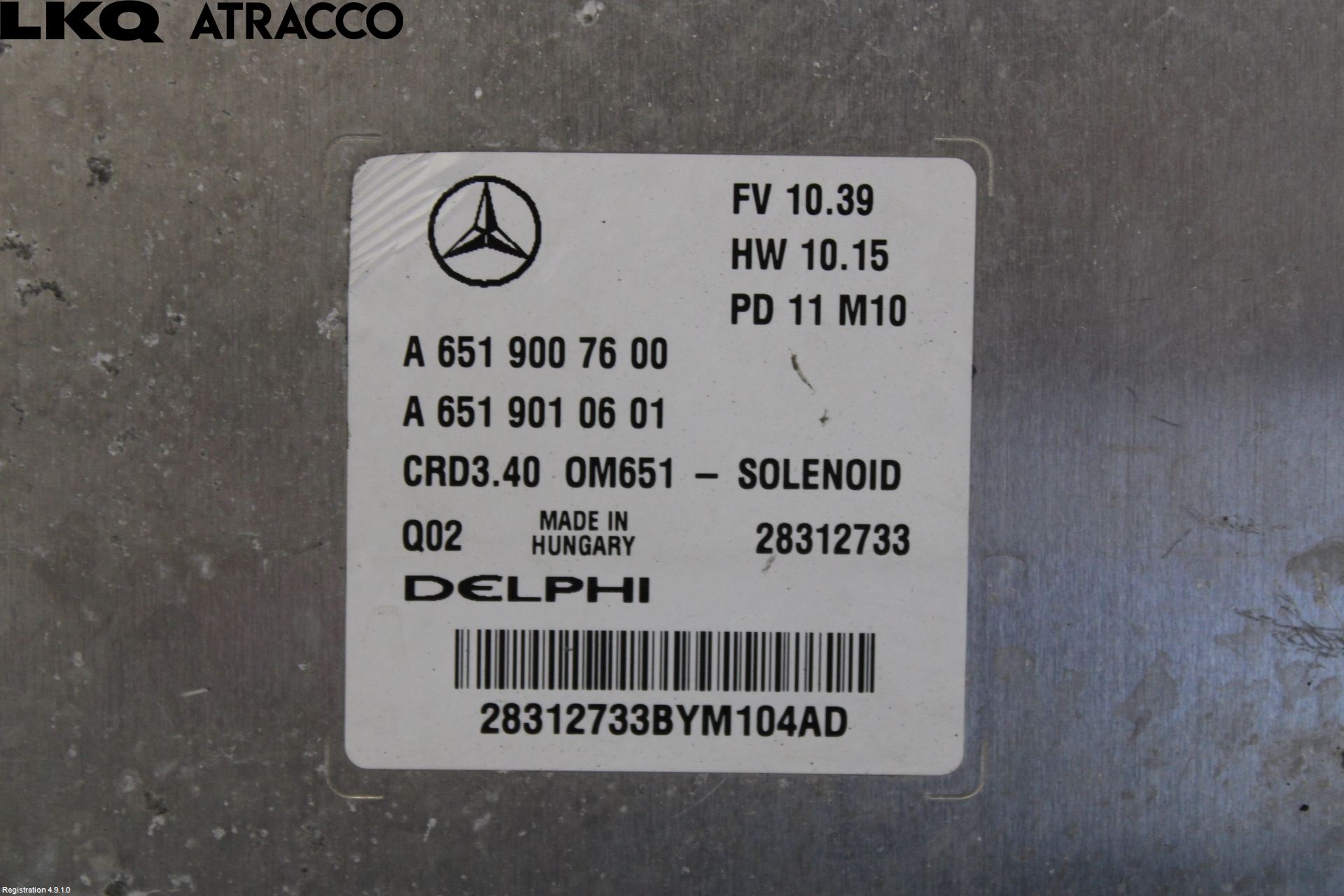 Mercedes-Benz MB B-KLASS (W246/W242) 12-19 Styreenhet Innsprøytning