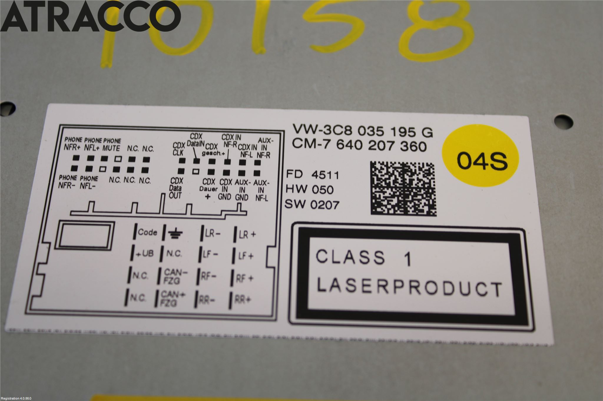 Volkswagen VW GOLF PLUS/CROSS GOLF 04-14 Stereo Radio Med Cd