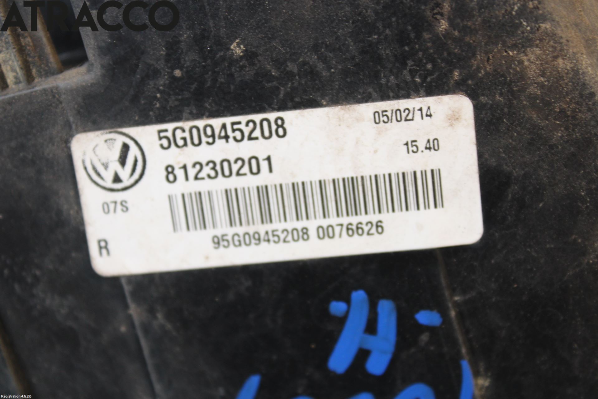 Volkswagen VW GOLF / E-GOLF VII 13-20 Baklykt Høyre